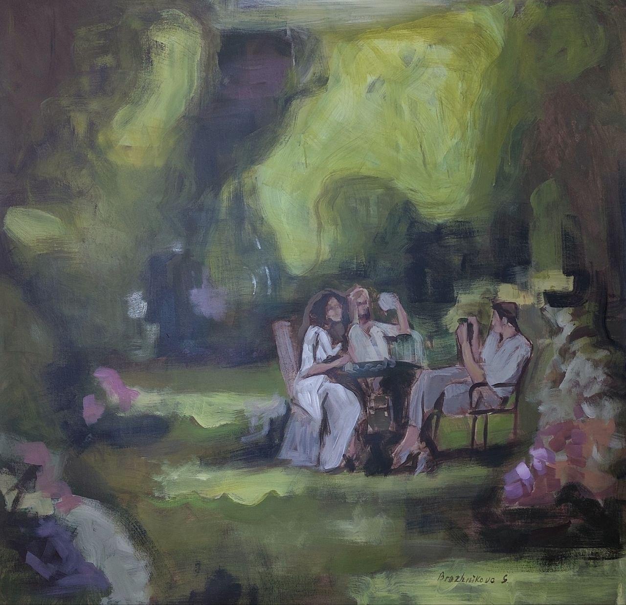 Svitlana Brazhnikova Figurative Painting - Quiet Garden