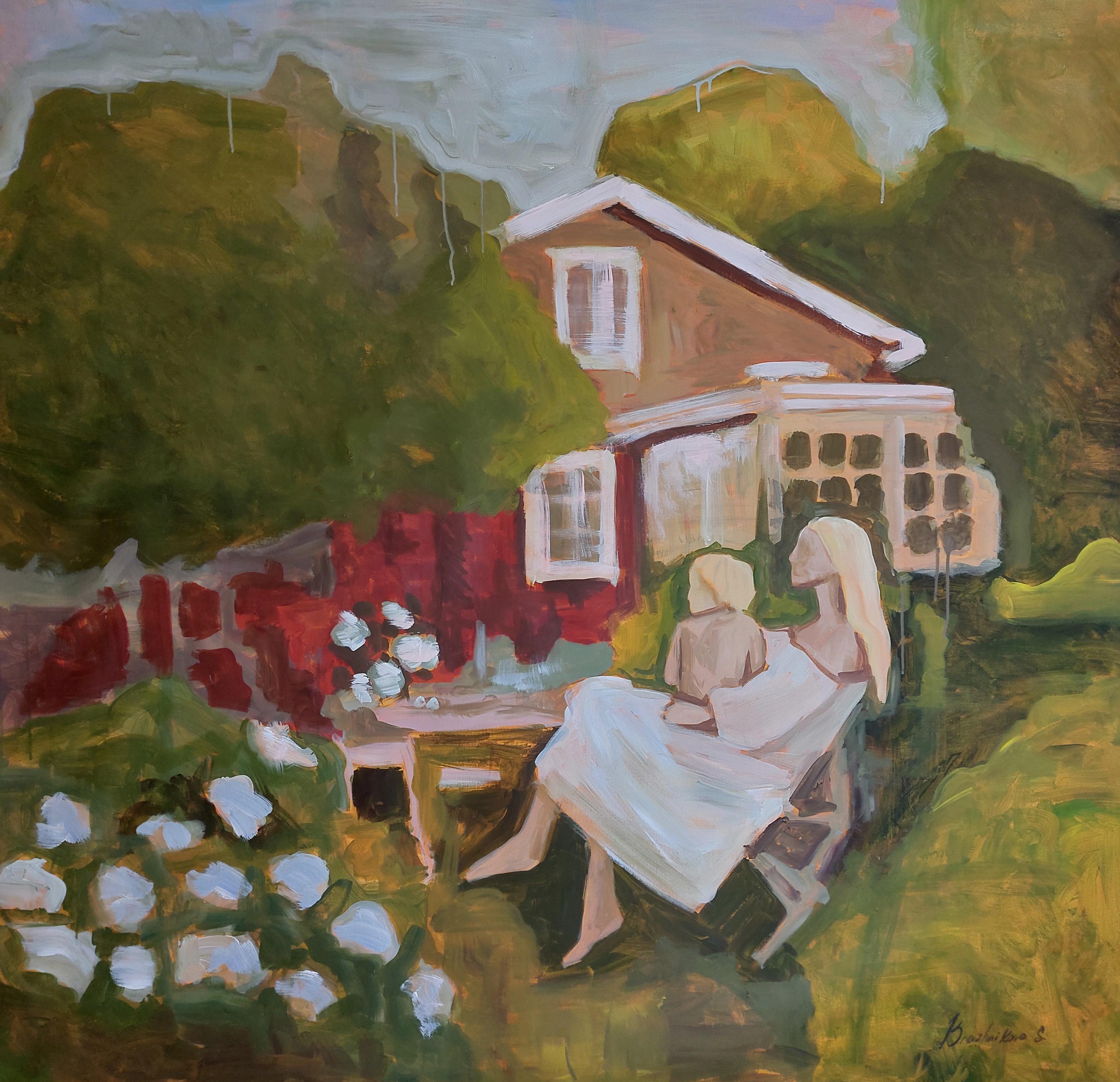 Svitlana Brazhnikova Figurative Painting - Under the Wing