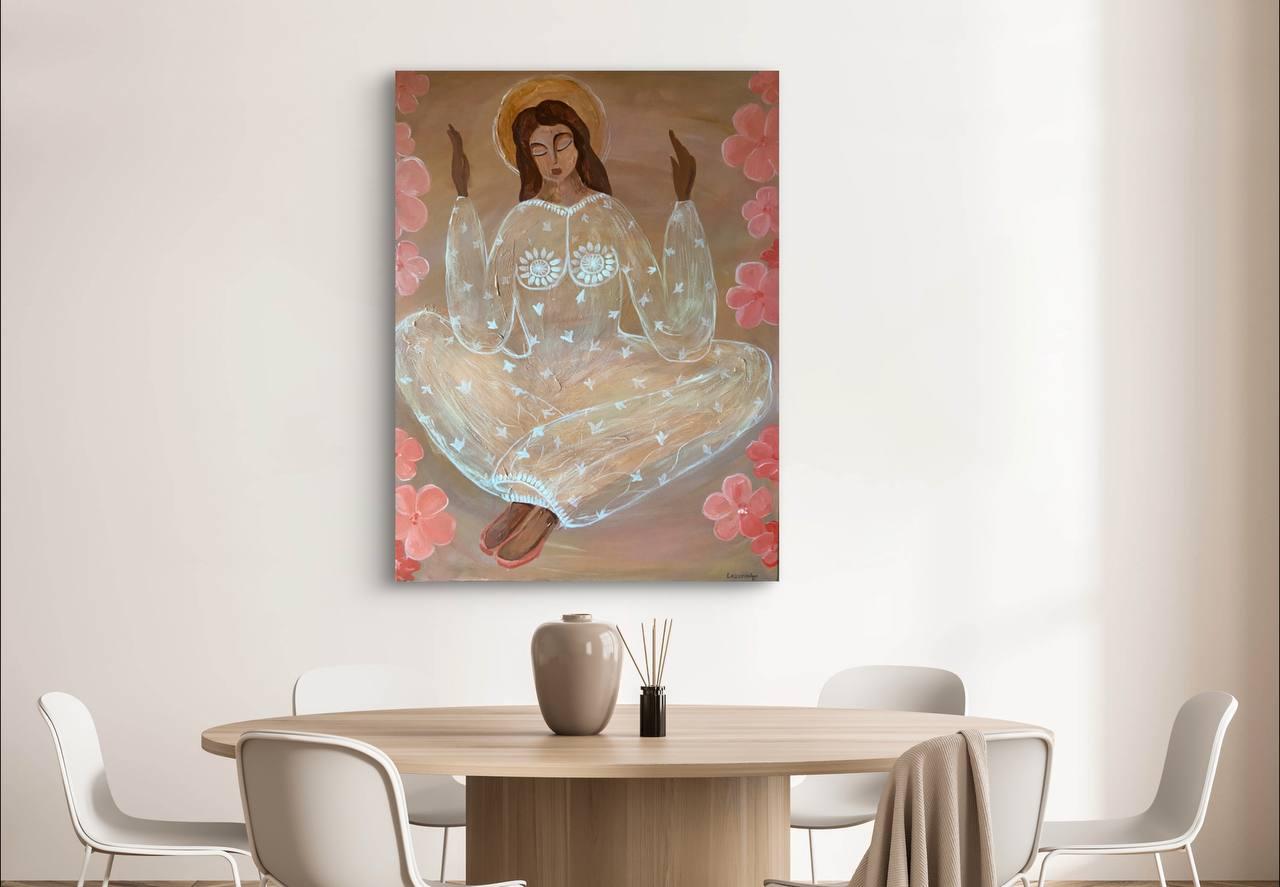 En esta obra se refleja el amor a los antepasados, en particular a la abuela. La conexión entre generaciones es de gran importancia, ya que conserva mucha sabiduría y calidez. La idea era ver florecer a la abuela. El cuadro encarna el sueño de cómo