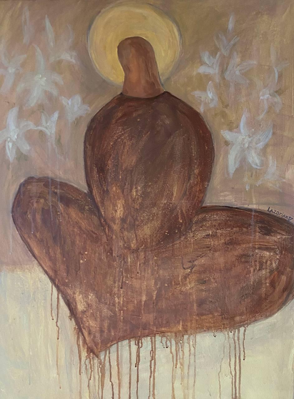 Abstract Painting de Svitlana Lazoriak - Amarillo Ocre