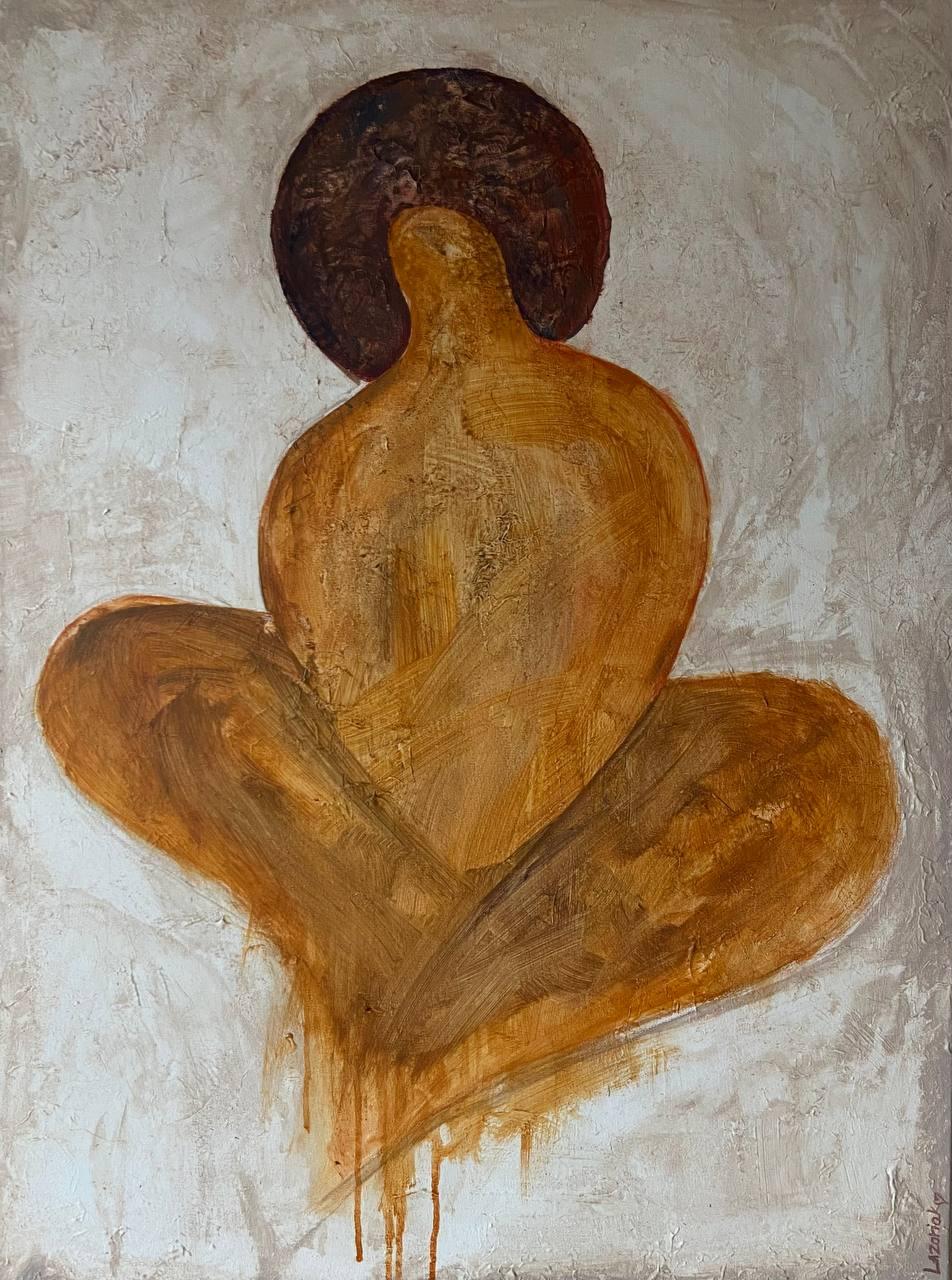 Svitlana Lazoriak Abstract Painting – Sie werden Silence in Ihrer Tiefe finden
