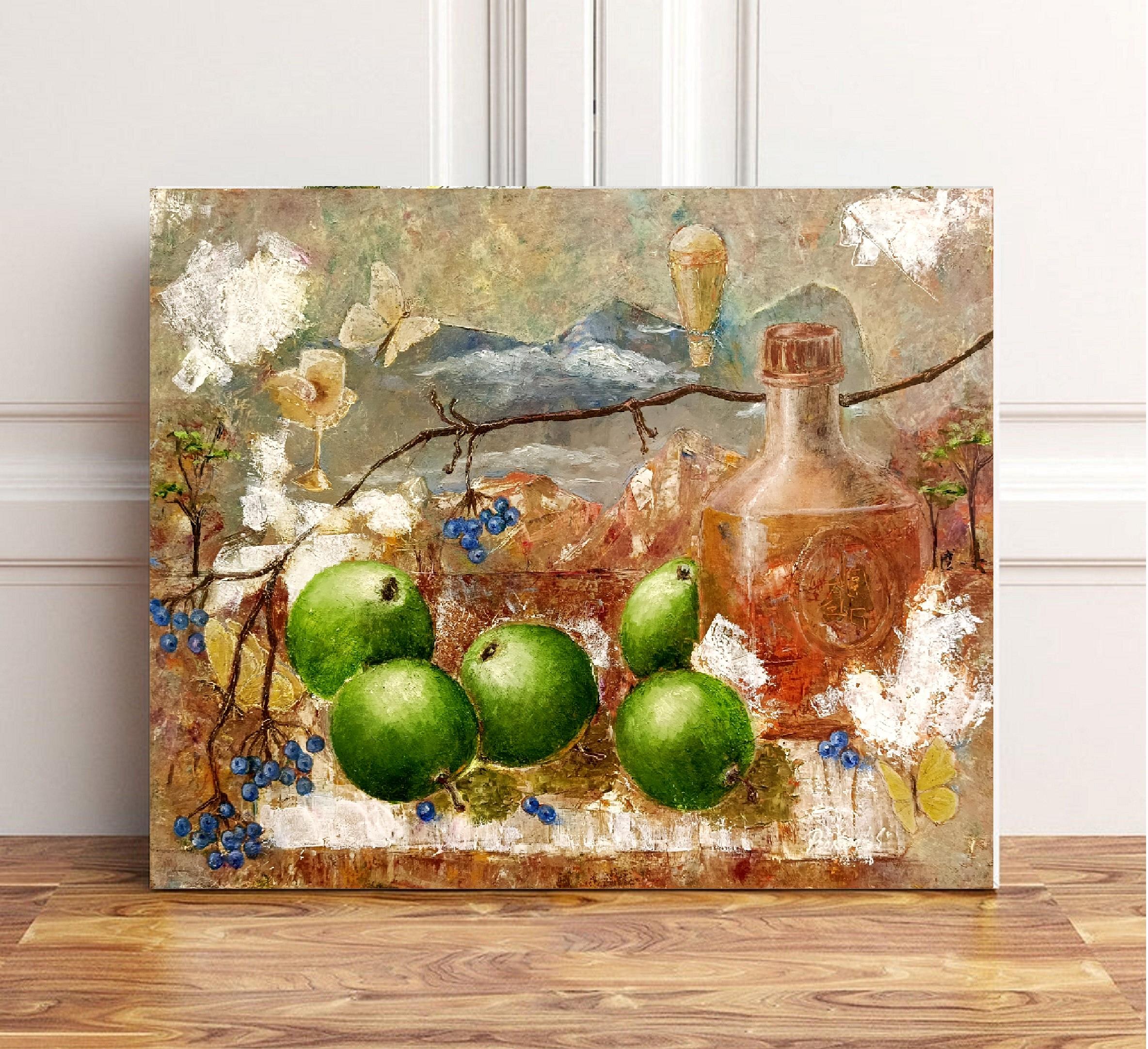 Herbst-Obsession. Original-Gemälde – Painting von Svitlana Prokopalo 