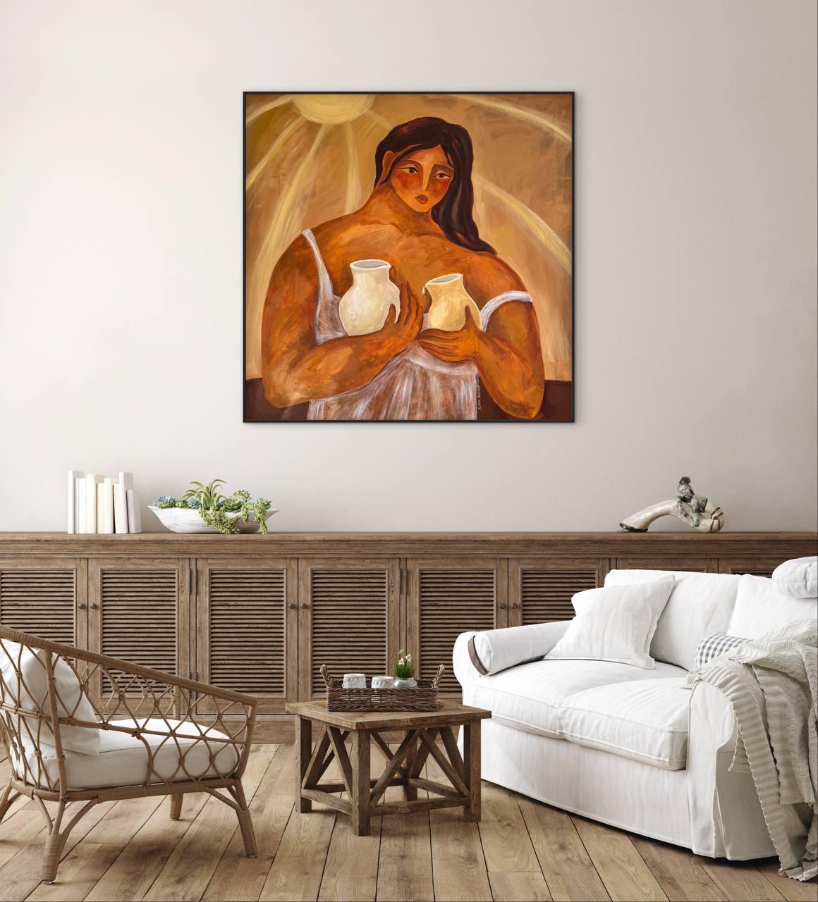 Pflege (Moderne), Painting, von Svitlana Van Rossum