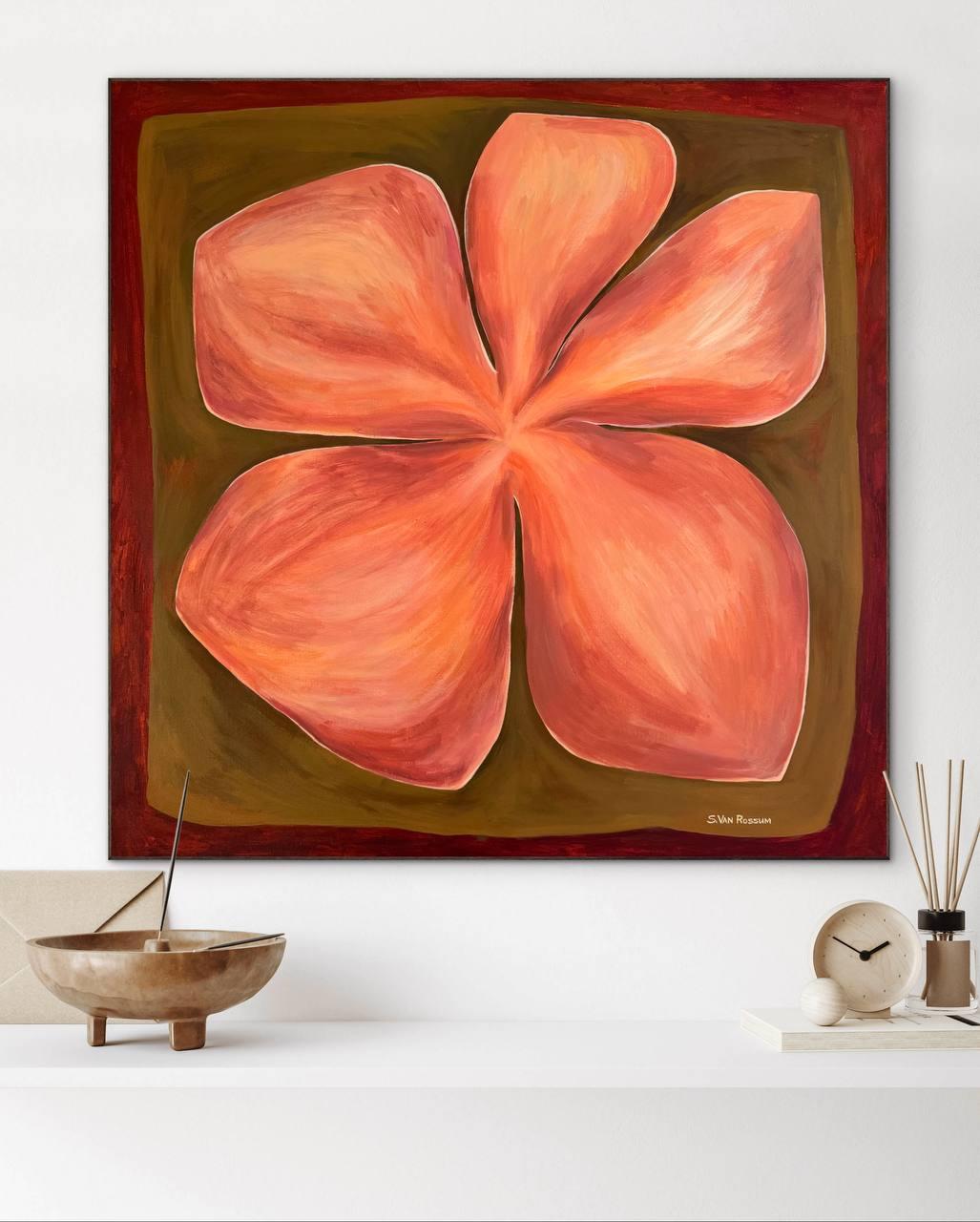 Blume I Kirschwein – Painting von Svitlana Van Rossum