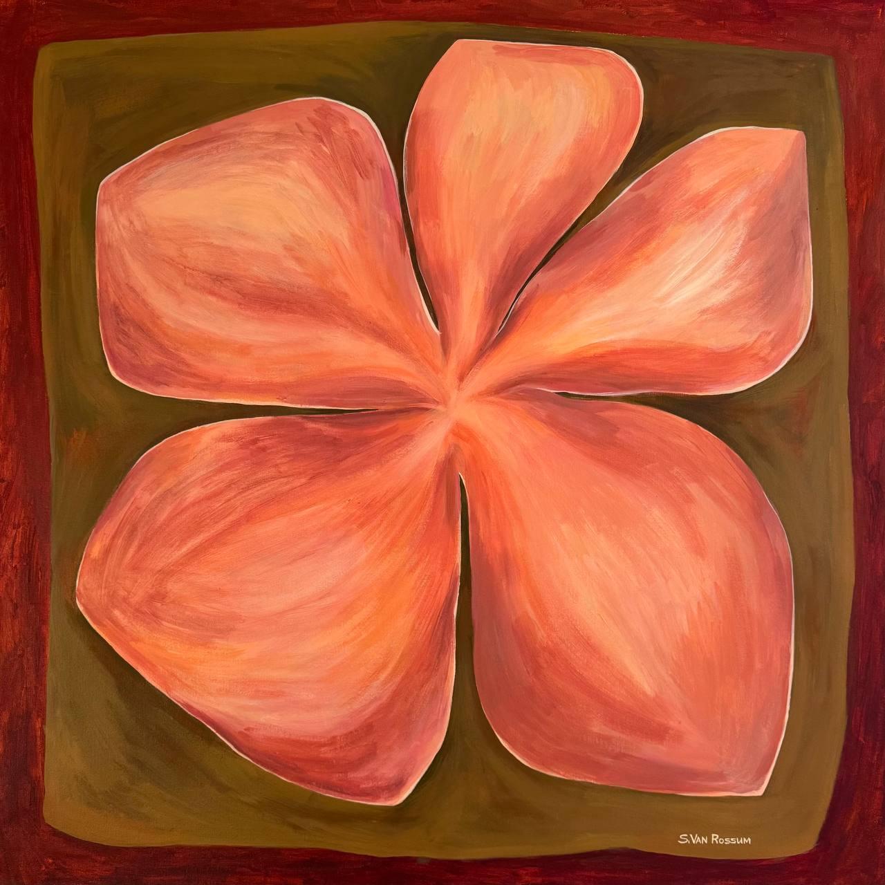 Svitlana Van Rossum Figurative Painting – Blume I Kirschwein