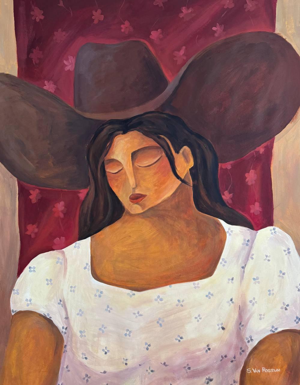 Svitlana Van Rossum Figurative Painting – Frei, ich selbst zu sein