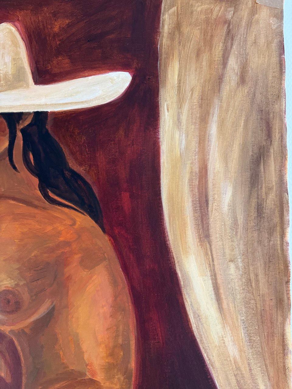 Ich bin, und das ist genug (Braun), Figurative Painting, von Svitlana Van Rossum