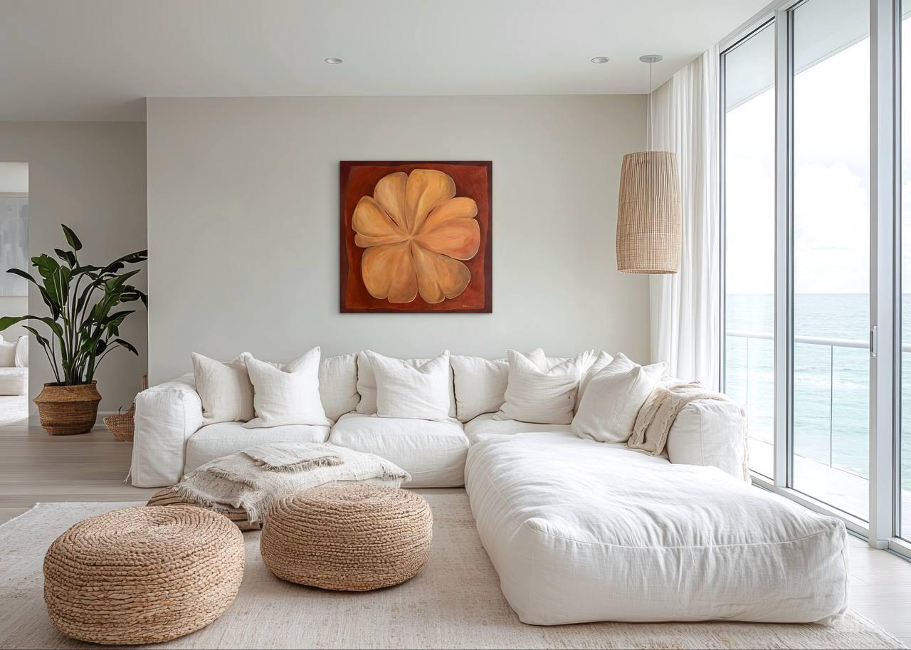 Inner Pearl (Braun), Figurative Painting, von Svitlana Van Rossum