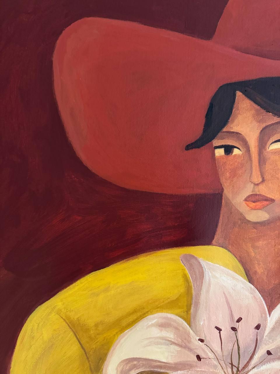 Der Tropfen der Zärtlichkeit (Braun), Figurative Painting, von Svitlana Van Rossum