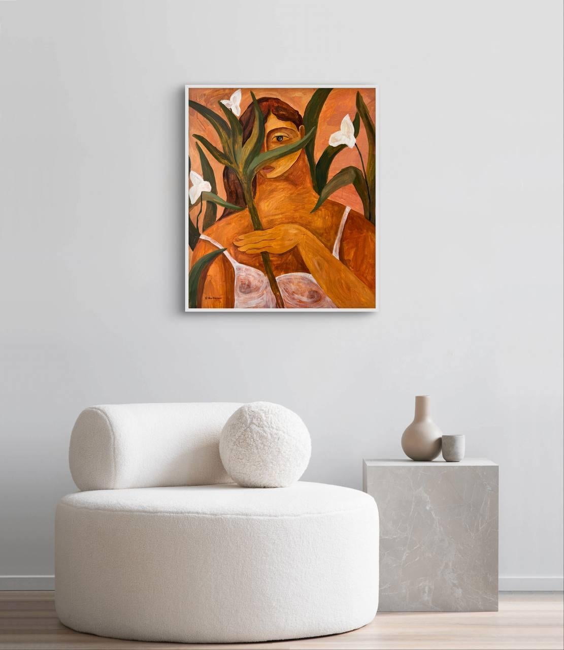 Der Eine, der sieht (Braun), Figurative Painting, von Svitlana Van Rossum