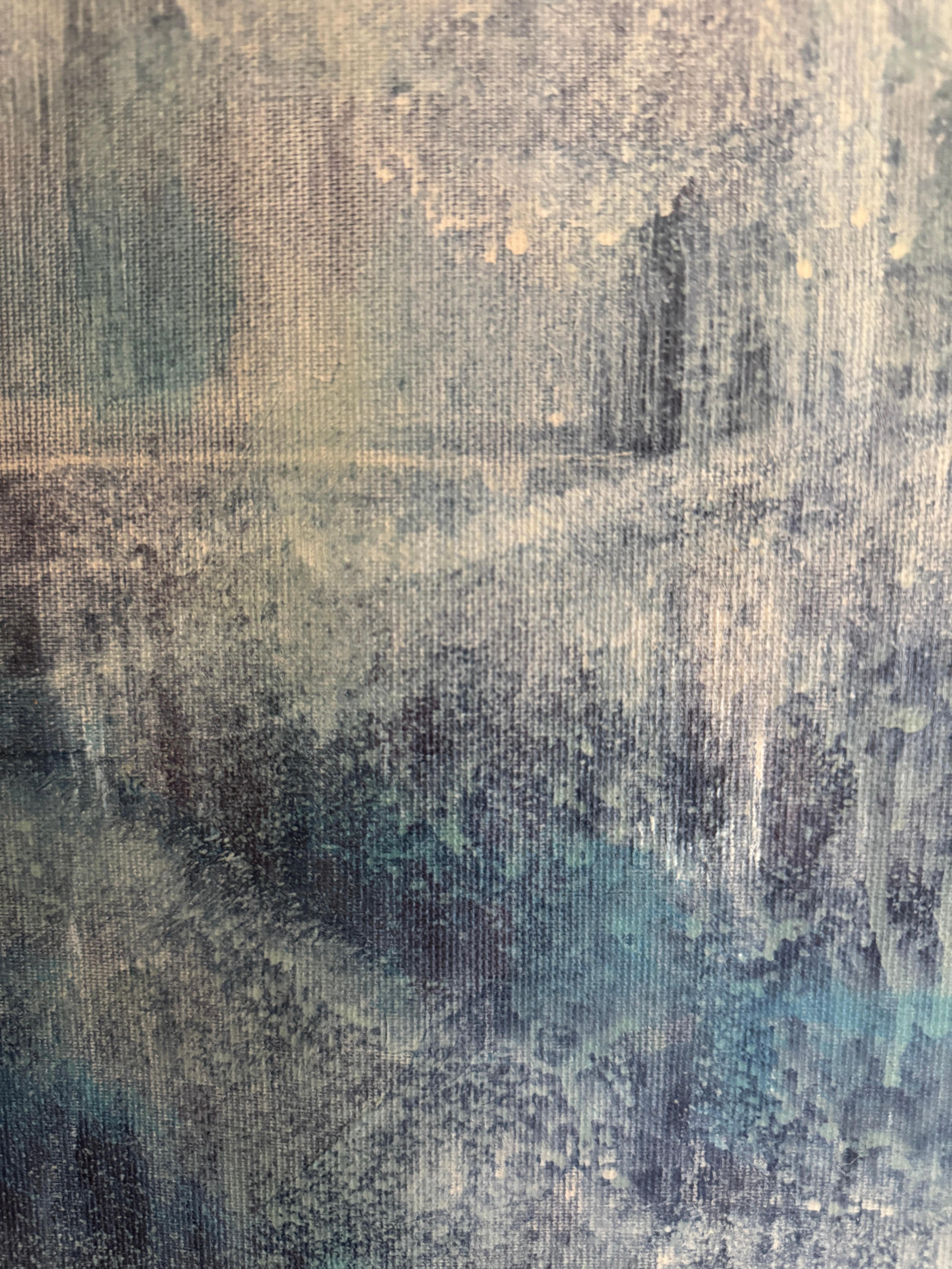 Grown from Dreams - Gray Figurative Painting by Svitlana Zezekalo
