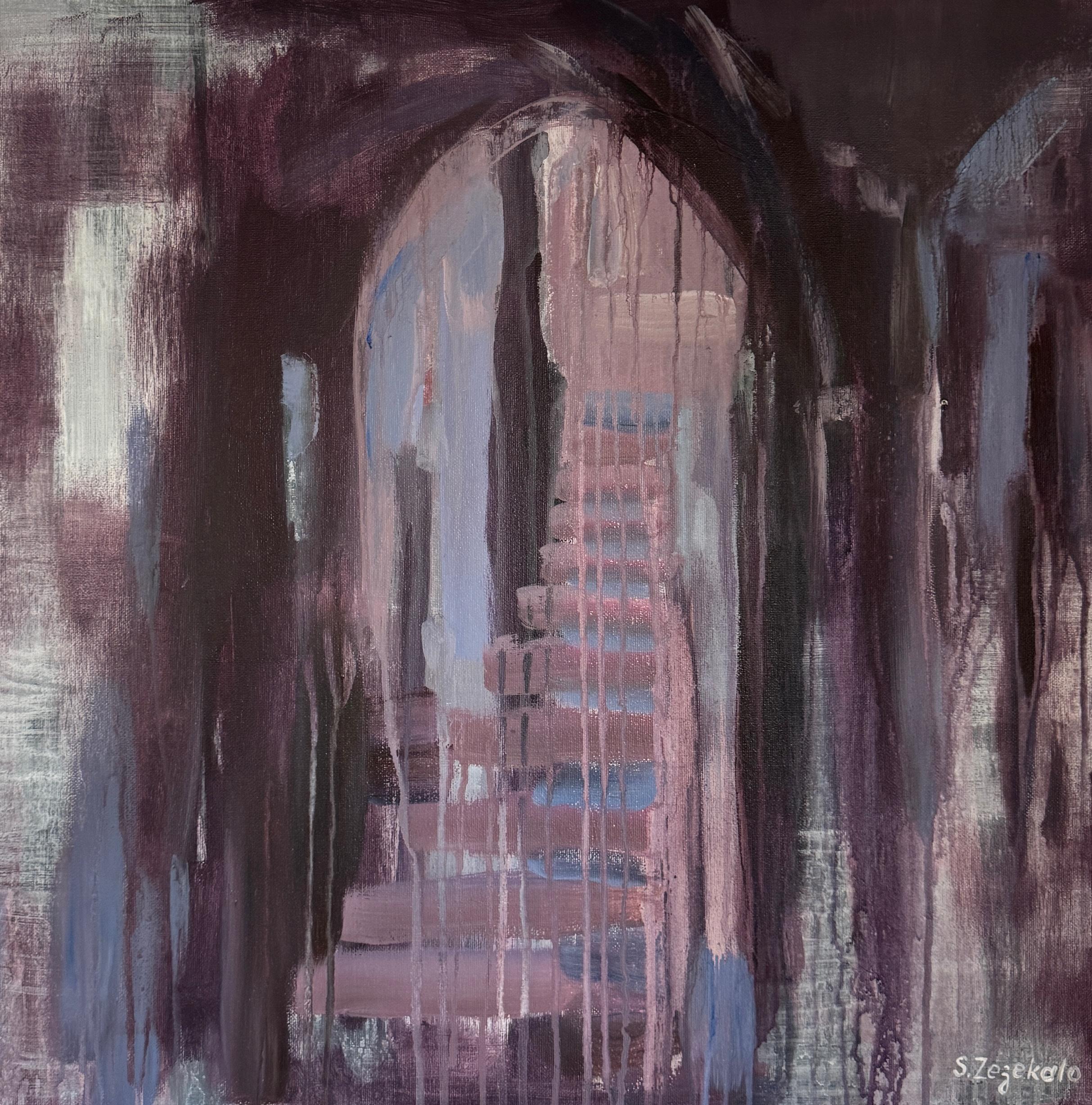 Svitlana Zezekalo Abstract Painting - The Ascent, series Architecture of Memory