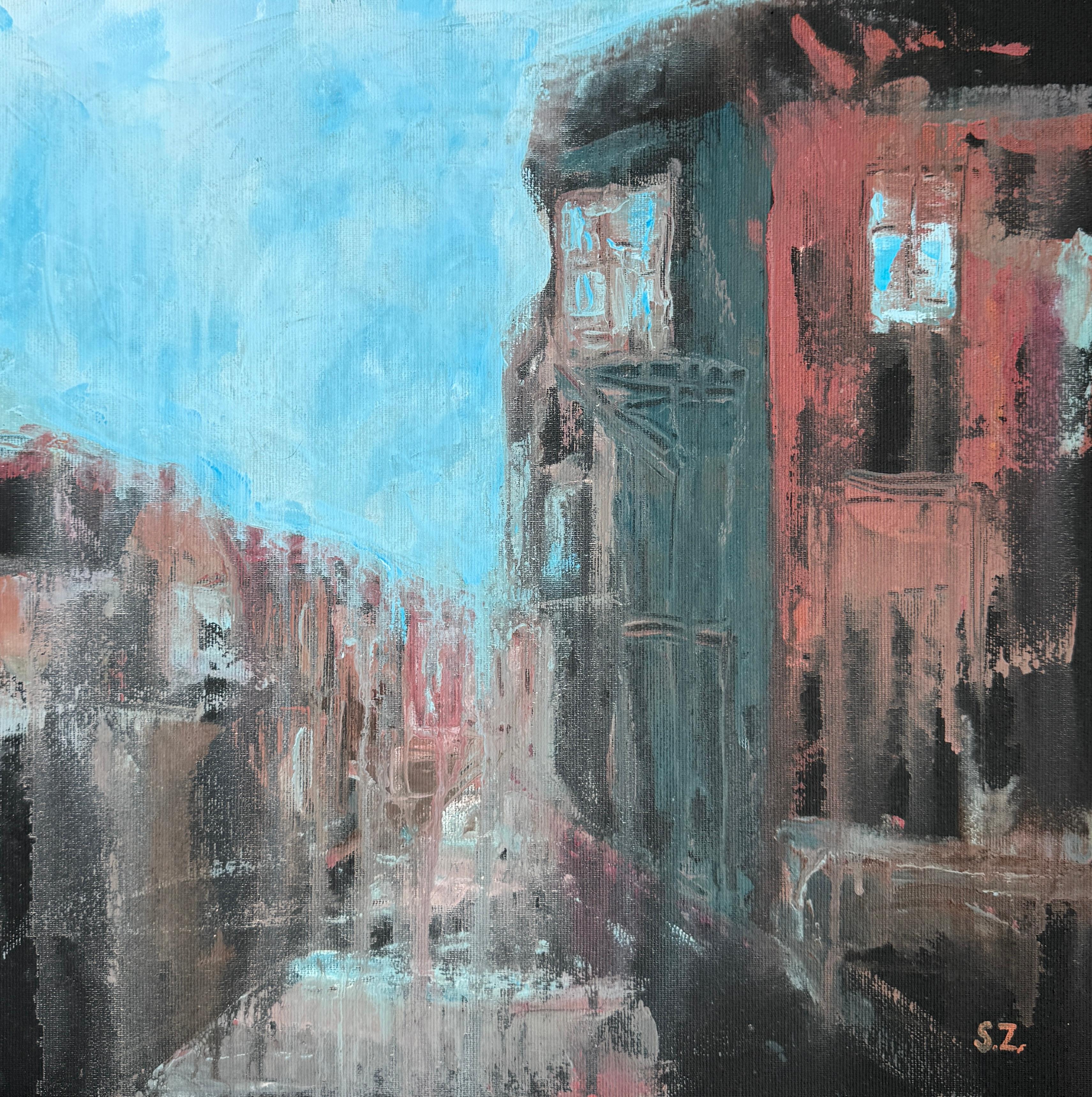 Landscape Painting de Svitlana Zezekalo - Perspectivas que desaparecen, serie Arquitectura de la memoria