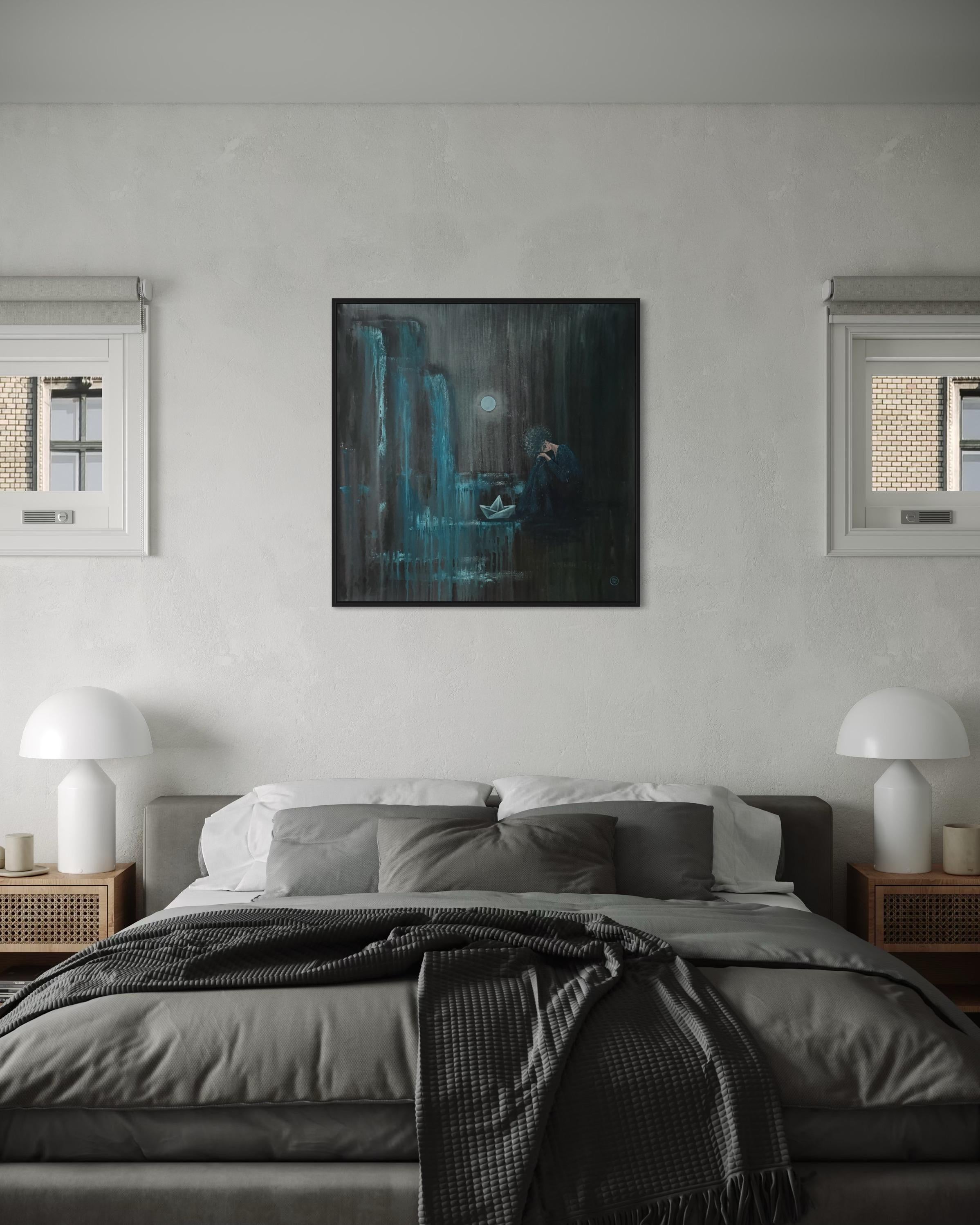 When Pain Becomes Water - Post-Impressionist Painting by Svitlana Zezekalo