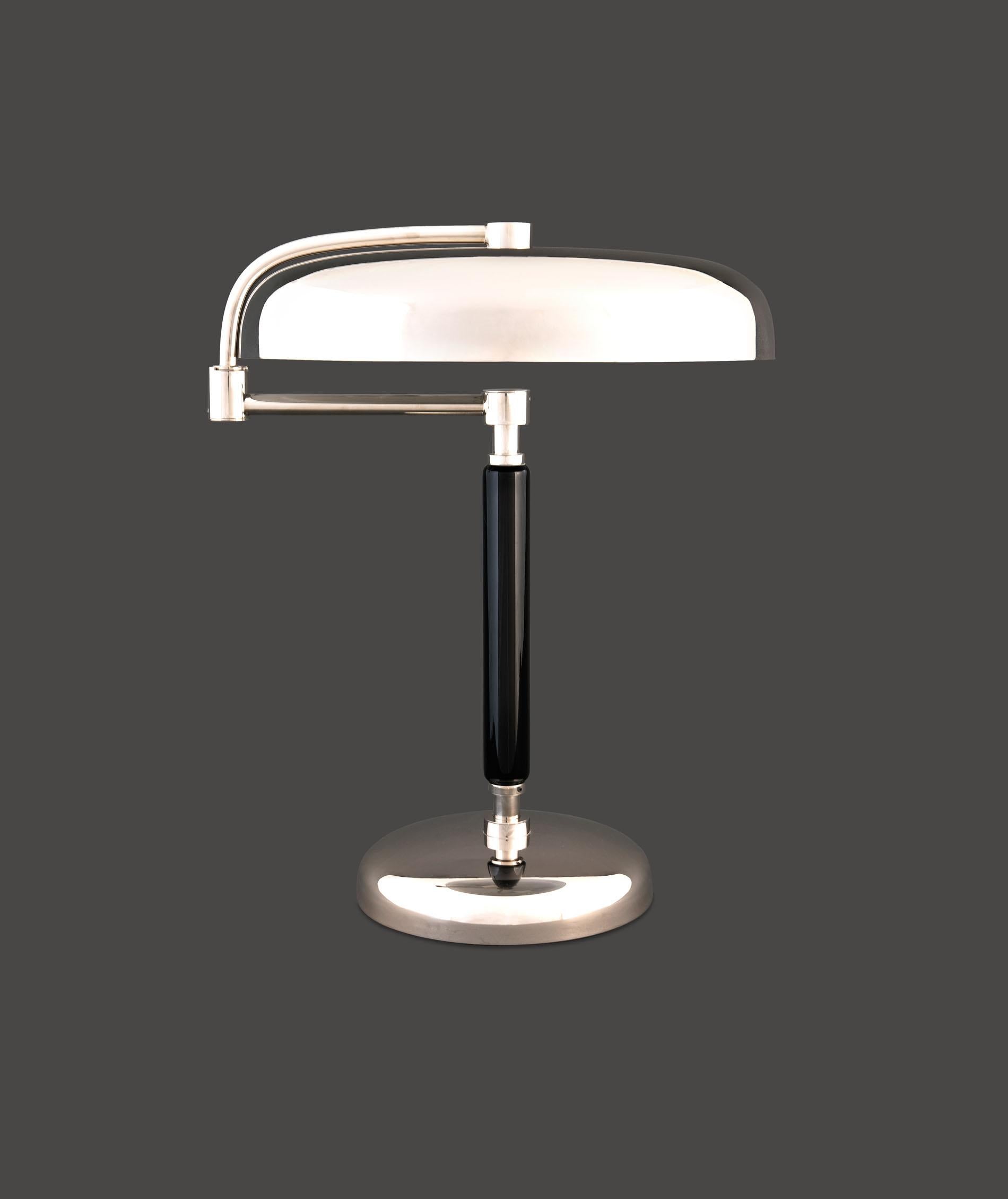 Austrian Sviveling Shade Art Deco Desk Lamp, Re-Edition For Sale