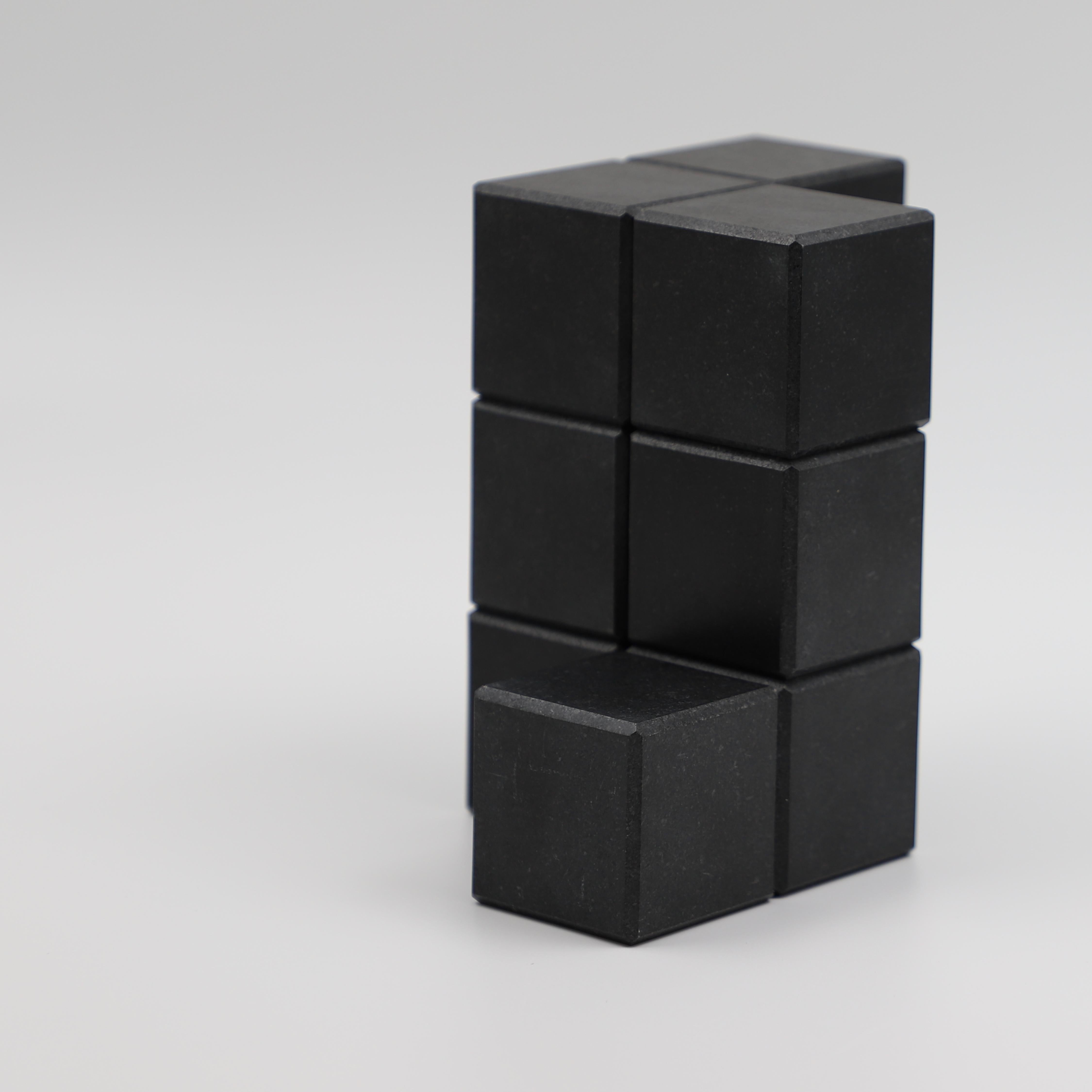 21st Century Minimalist Paperweight in Black granite 