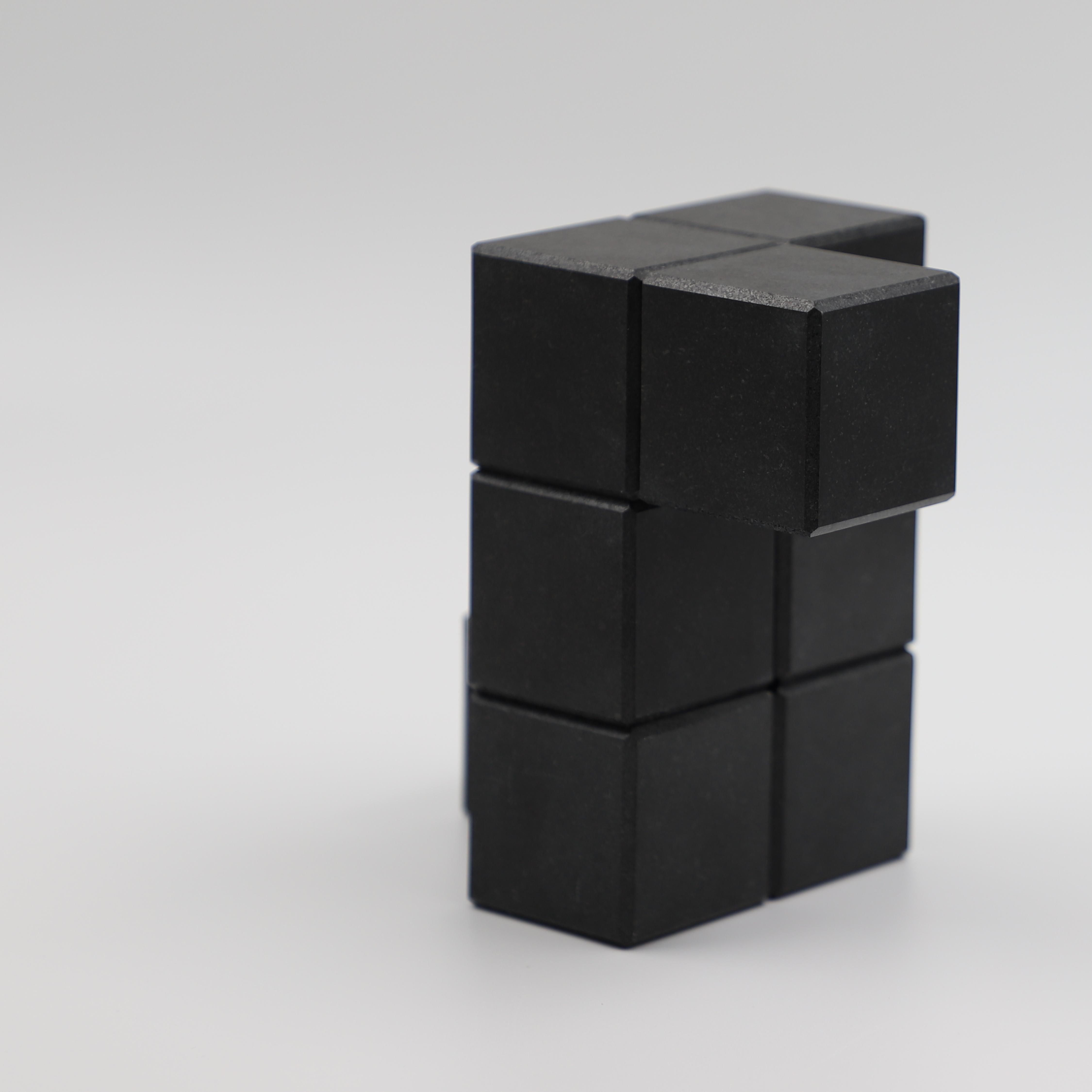 Contemporary 21st Century Minimalist Paperweight in Black granite 