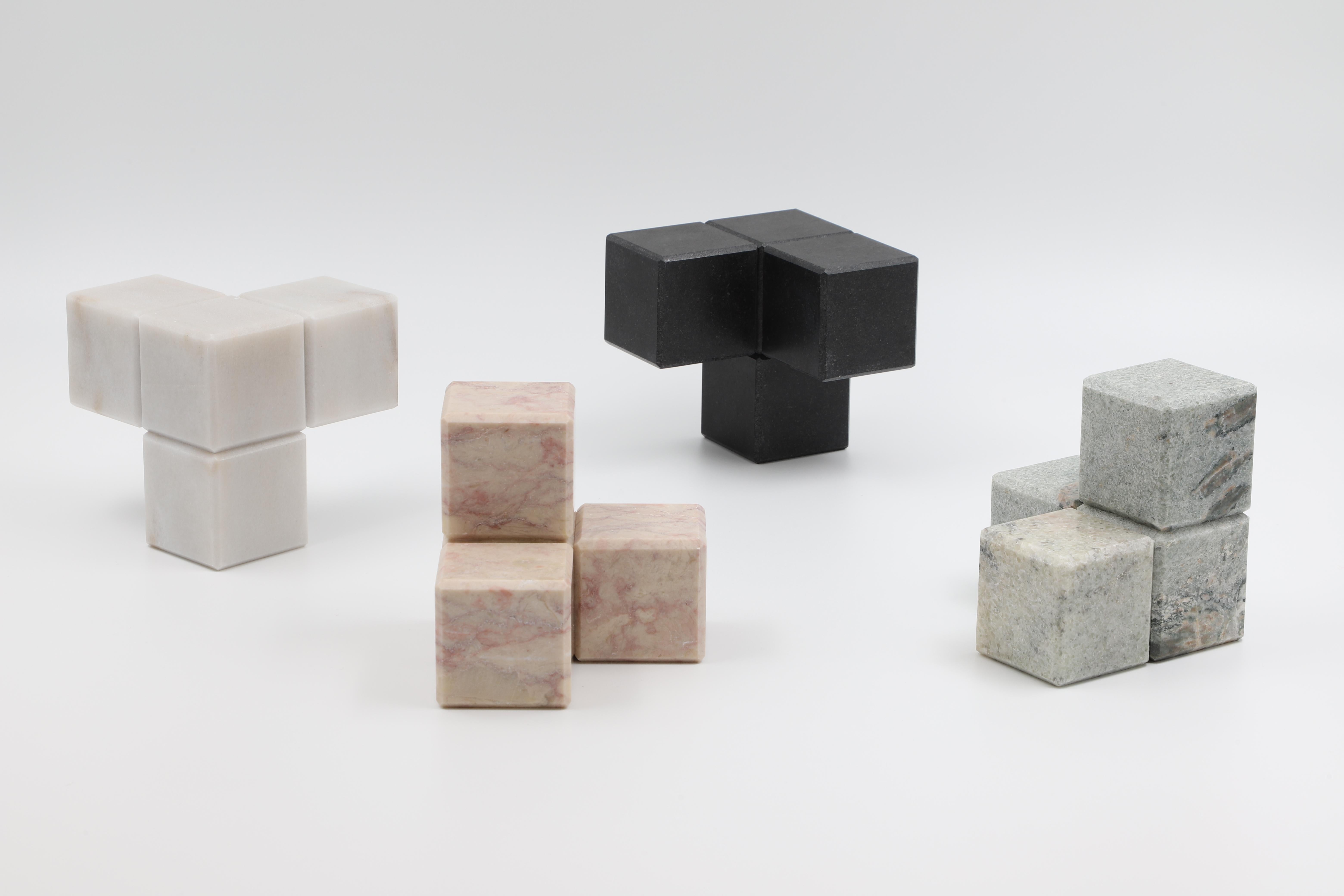 Marble 21st Century Minimalist Paperweight in Black granite 