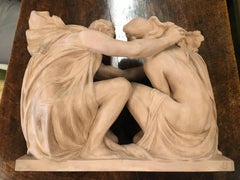 Sèvres Nude Male and Female by Richard Guino in Terracotta 'Signed'