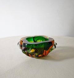 Murano Glass "Empty Pockets" Bowl, Submerged, Italy, 1960s, Mid-Century Modern