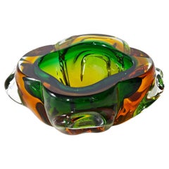 Murano Glass "Empty Pockets" Bowl, Submerged, Italy, 1960s, Mid-Century Modern