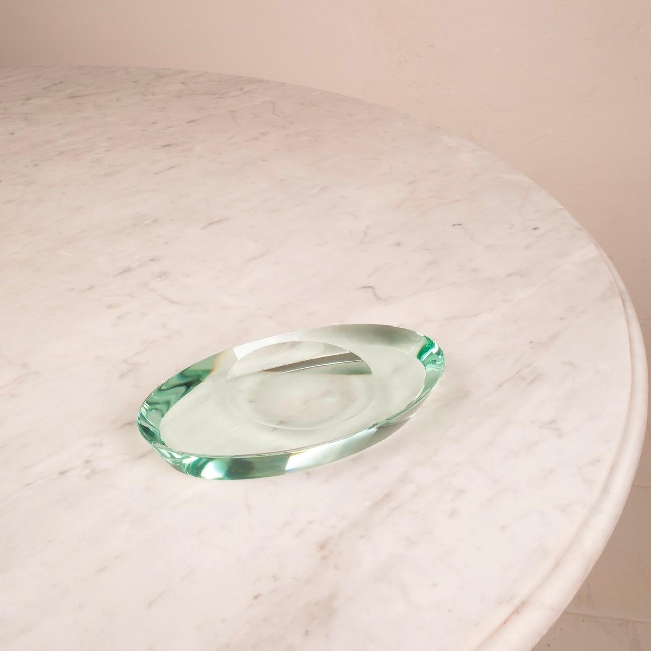 Bandeja valet de cristal verde Mid Century de Max Ingrand para Fontana Arte, 1960 en venta 7
