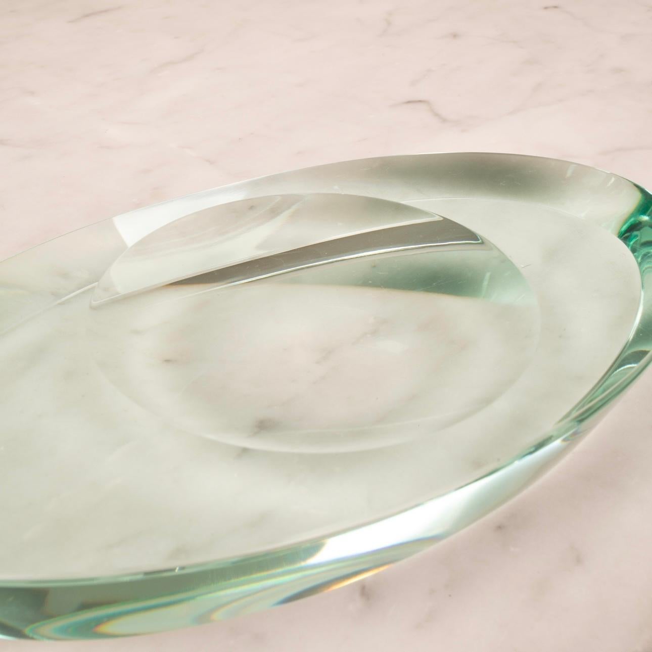Bandeja valet de cristal verde Mid Century de Max Ingrand para Fontana Arte, 1960 en venta 10