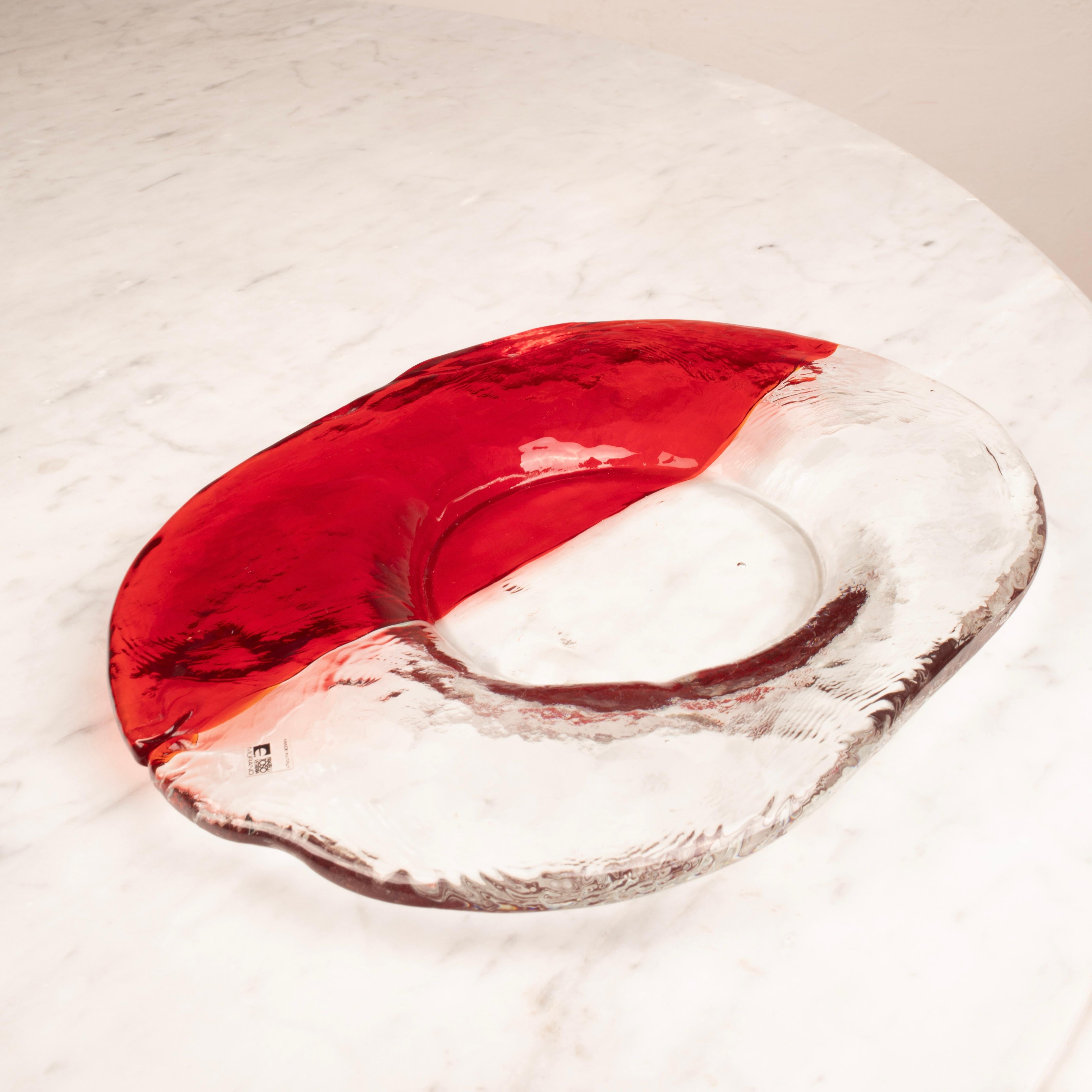 Vetro di Murano Murano Glass Valet Tray by Renato Toso for Fratelli Toso, Italy, 1960s in vendita