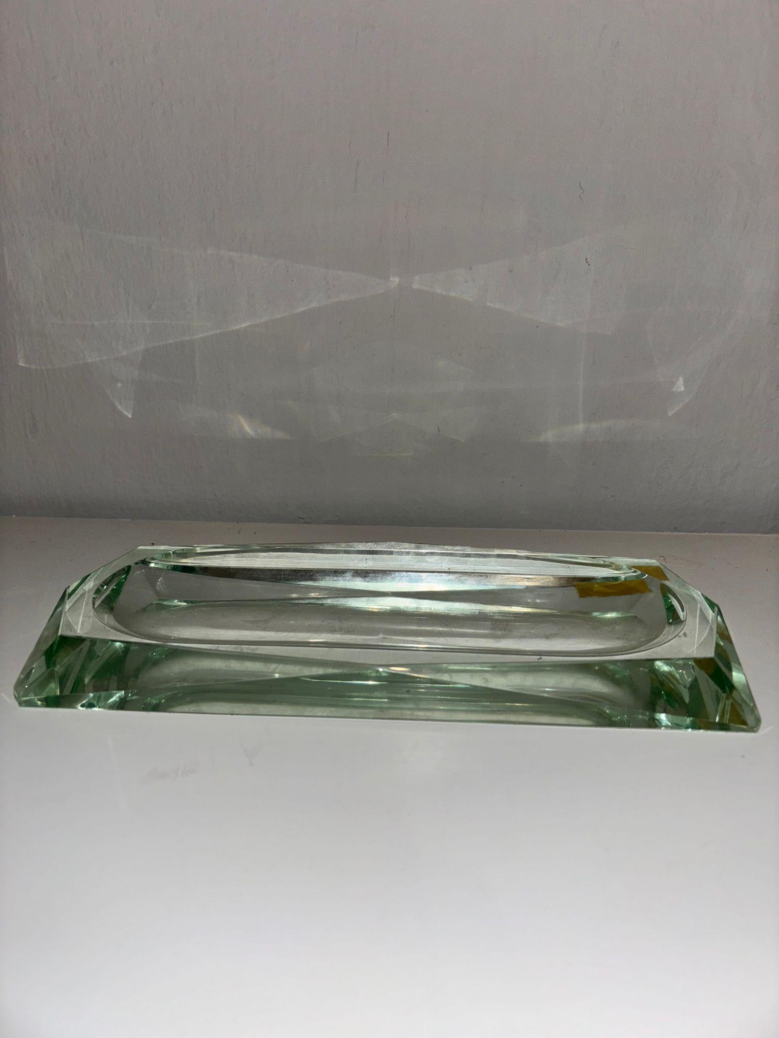 Mid-Century Modern Max Ingrand rectangular pocket emptier, Fountain with signature 1950s For Sale