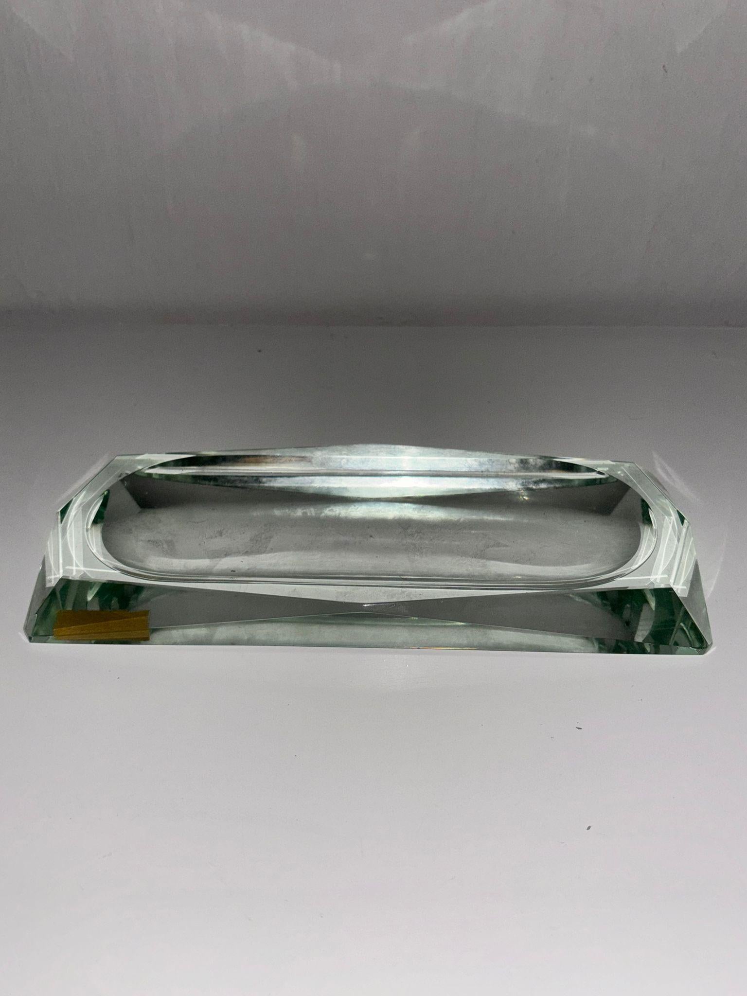 Italian Max Ingrand rectangular pocket emptier, Fountain with signature 1950s For Sale