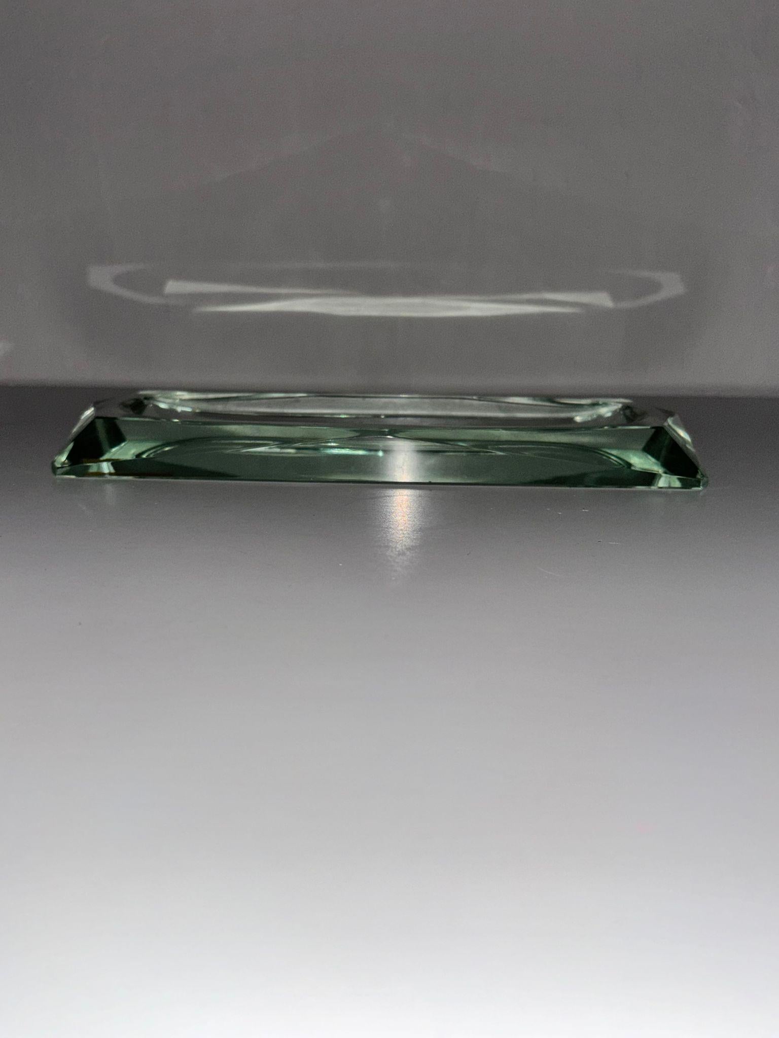 Faceted Max Ingrand rectangular pocket emptier, Fountain with signature 1950s For Sale