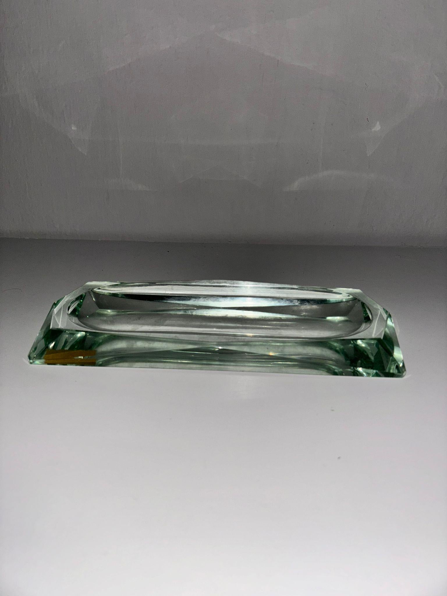 Max Ingrand rectangular pocket emptier, Fountain with signature 1950s In Good Condition For Sale In Palermo, IT