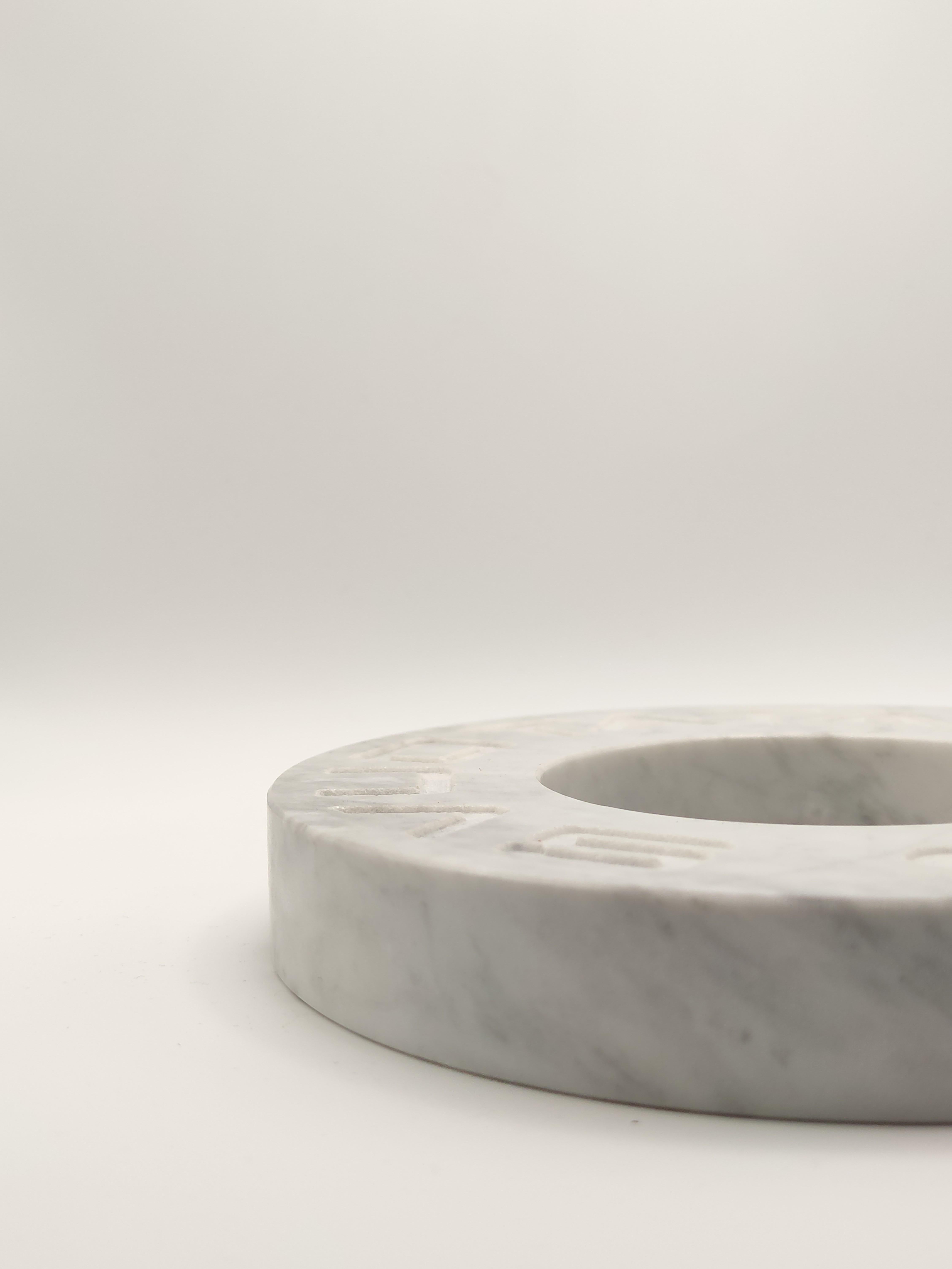Italian SVUOTATASCHE - Carrara Marble Contemporary Pocket Emptier by Sfero Design  For Sale