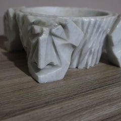 Pocket emptier Mid-century art deco carrara marble emptier, Italy