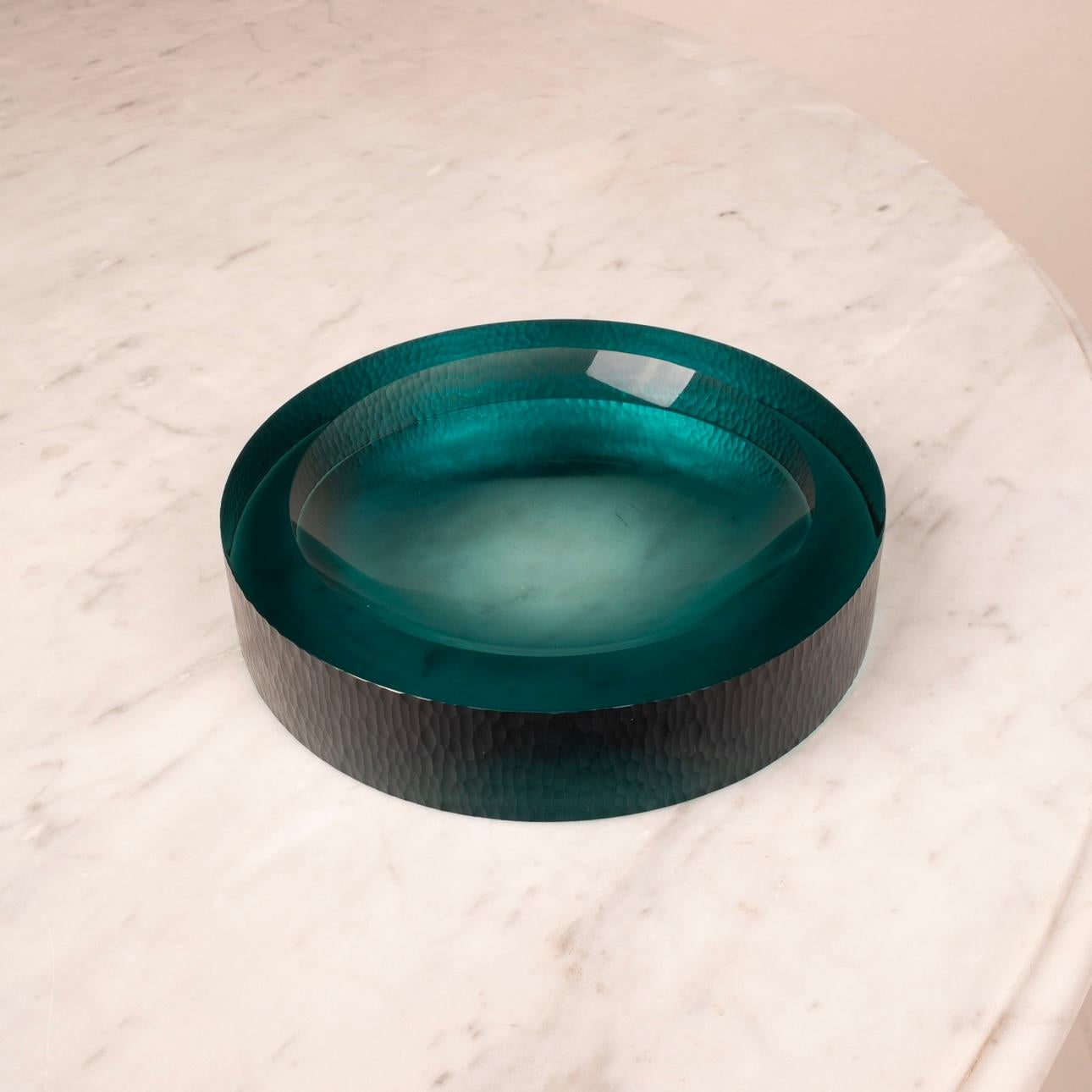 Raro Battuto Murano Glass Catchall o Centro de mesa Italia 1960 en venta 4