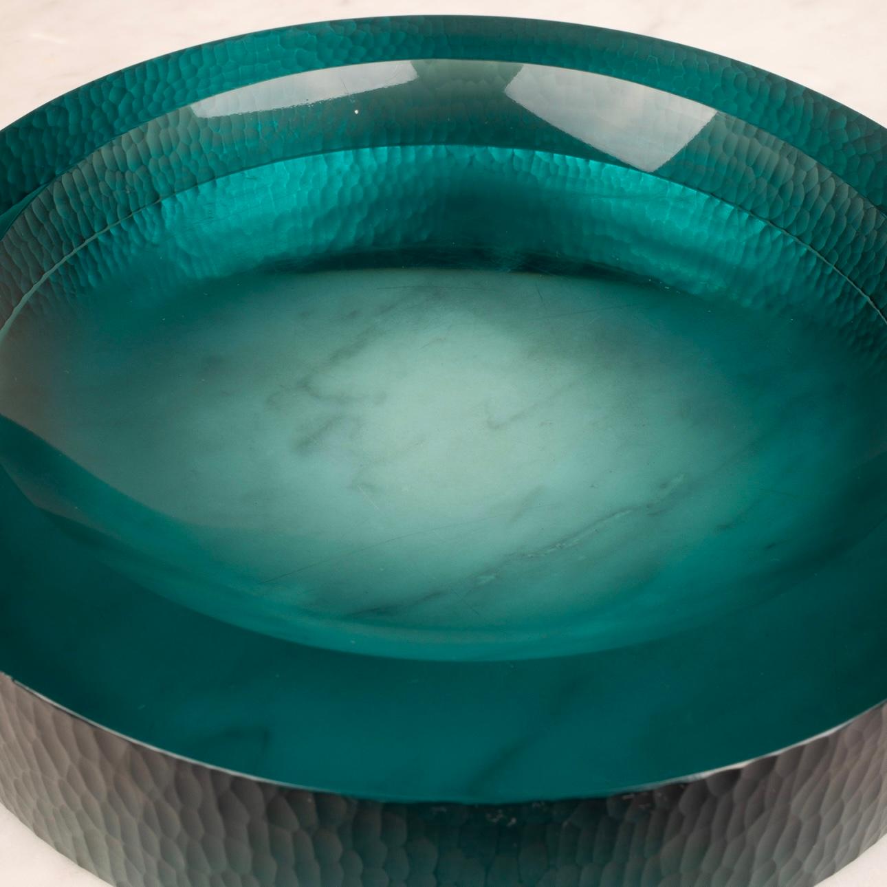 Raro Battuto Murano Glass Catchall o Centro de mesa Italia 1960 en venta 6
