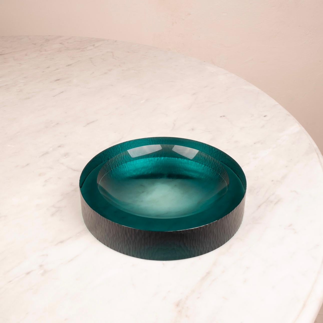 Raro Battuto Murano Glass Catchall o Centro de mesa Italia 1960 Italian en venta