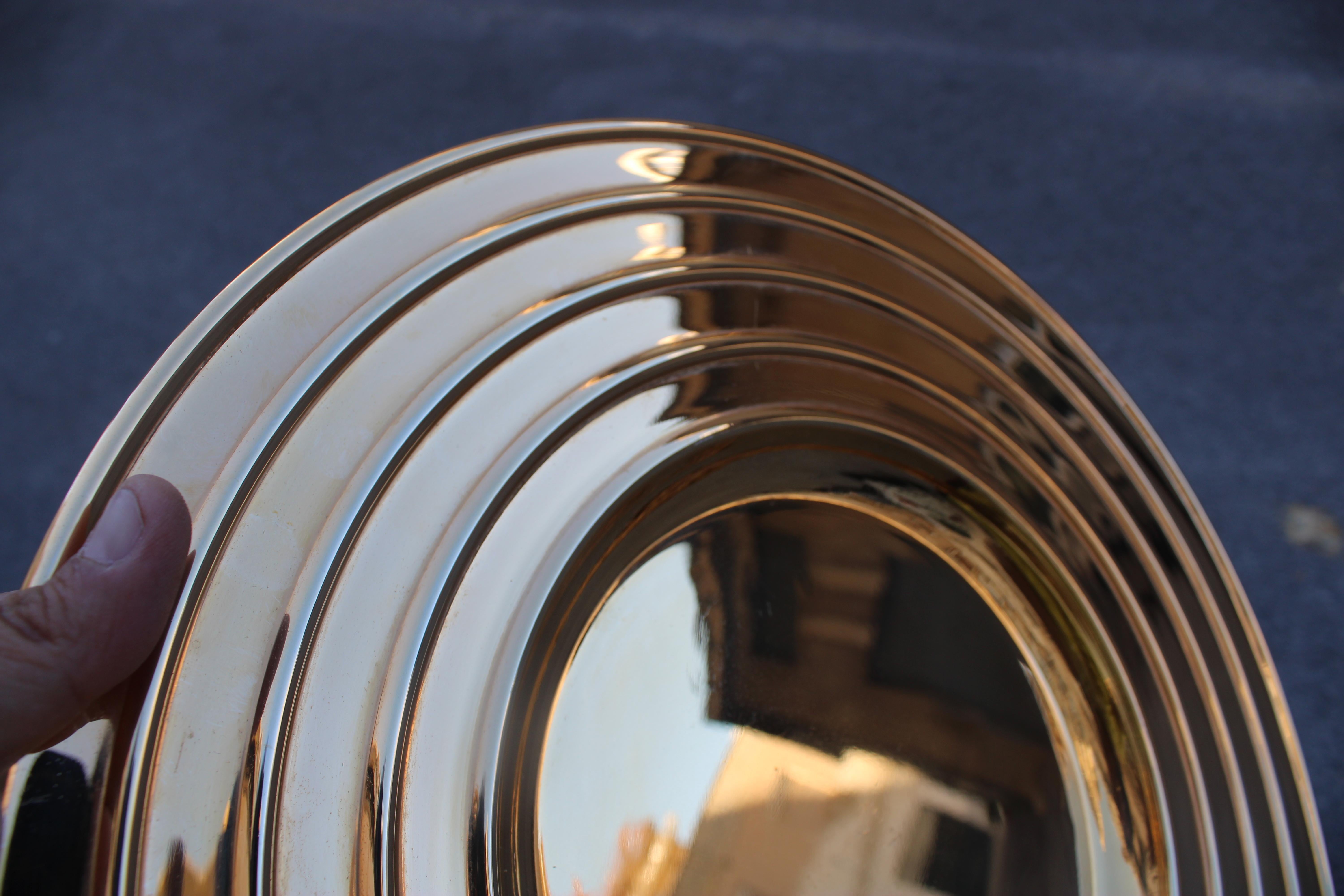 Svuotatasche Piatto rotondo di Design bagno oro 24KT in vendita 3