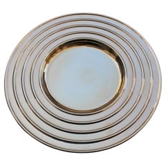 Svuotatasche Piatto rotondo di Design bagno oro 24KT