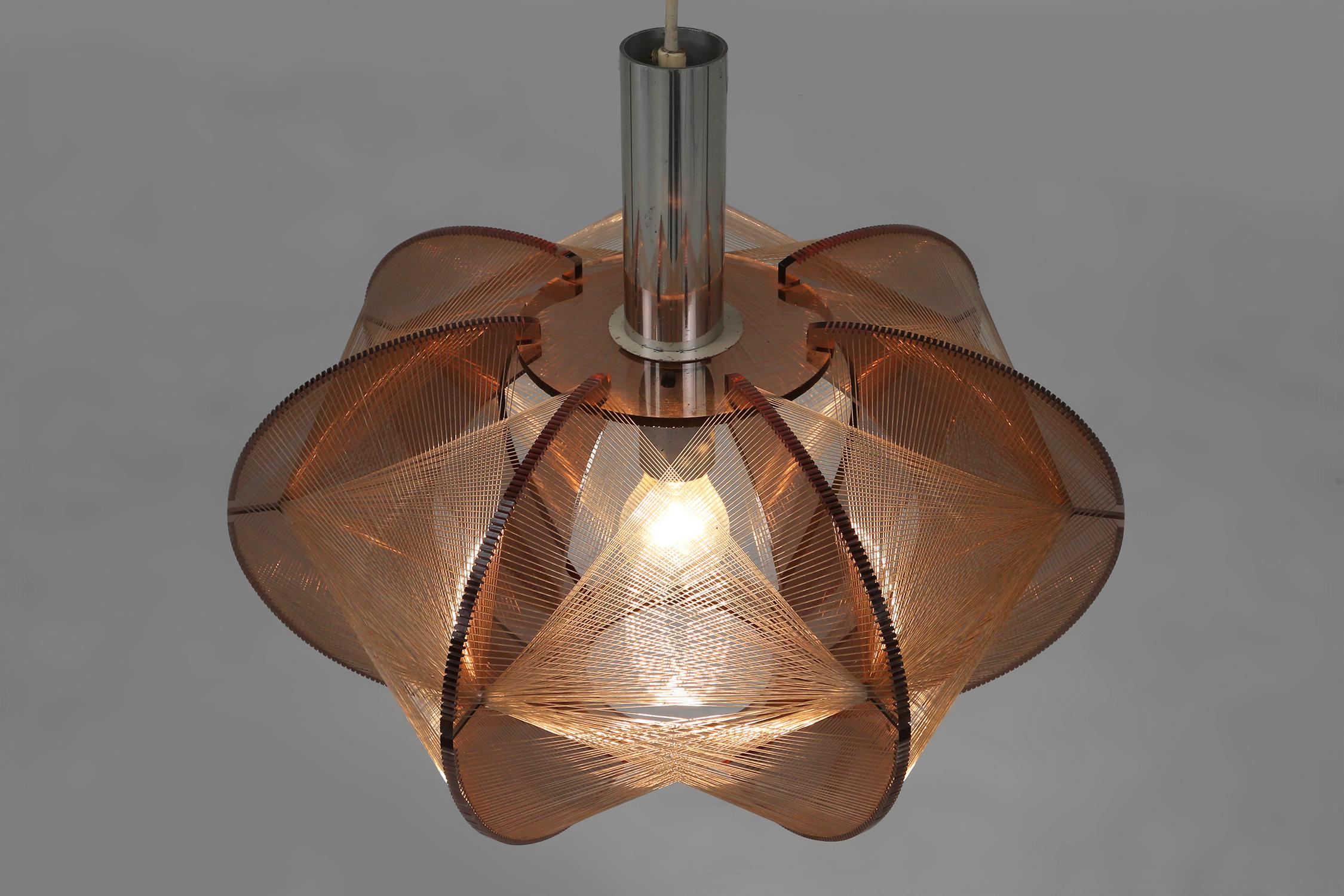 Swag pendant lamp by Paul Secon, for Sompex, Germany 1960s 4