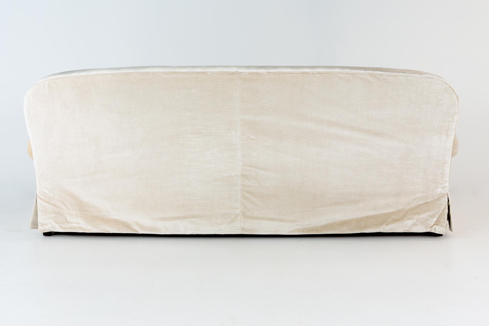 Swaim Contemporary Cream Colored Sofa in Mohair For Sale 3