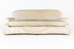 Swaim Contemporary Cremefarbenes Sofa aus Mohair