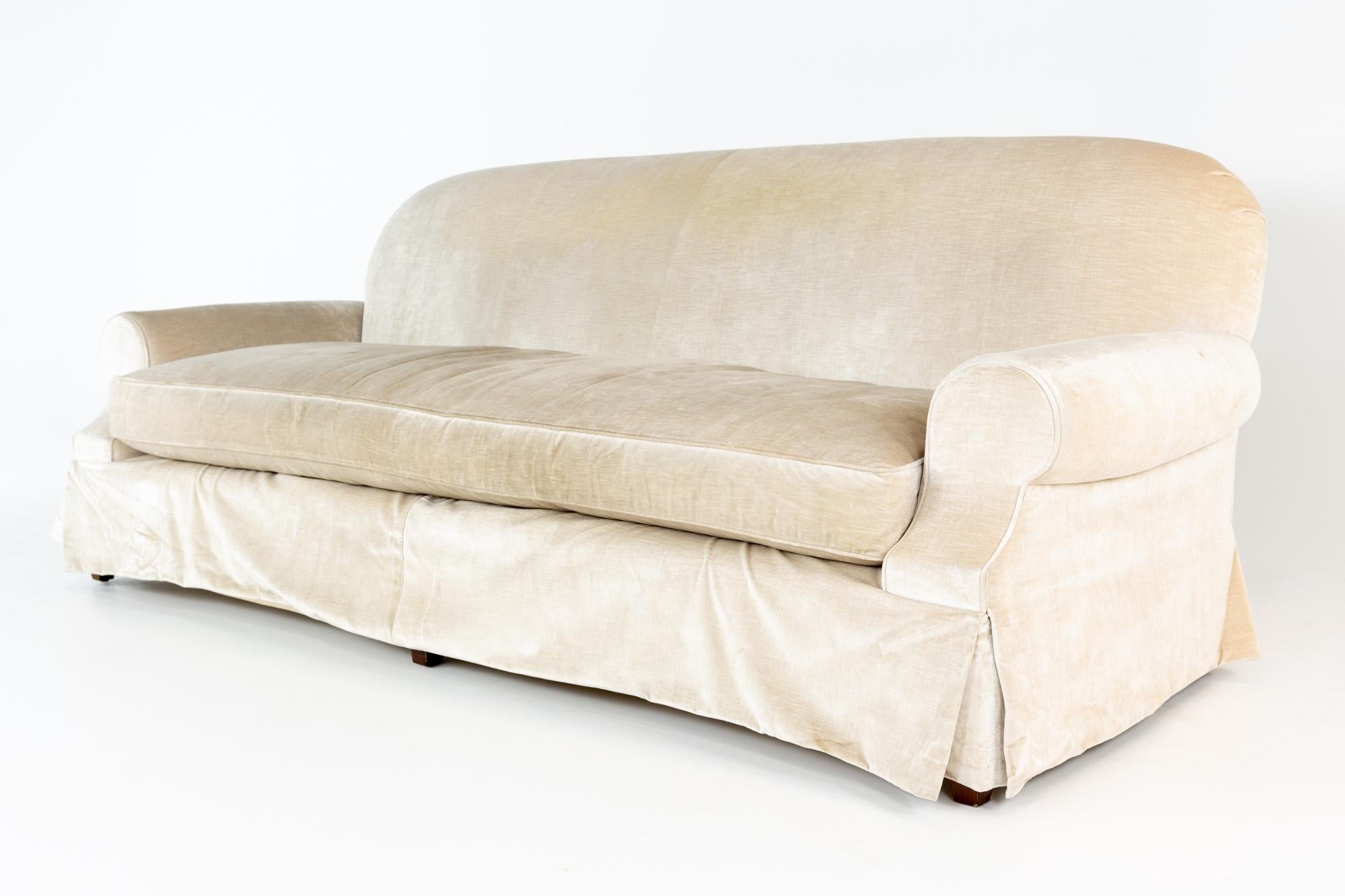Swaim Contemporary Cremefarbenes Sofa aus Mohair (Moderne) im Angebot