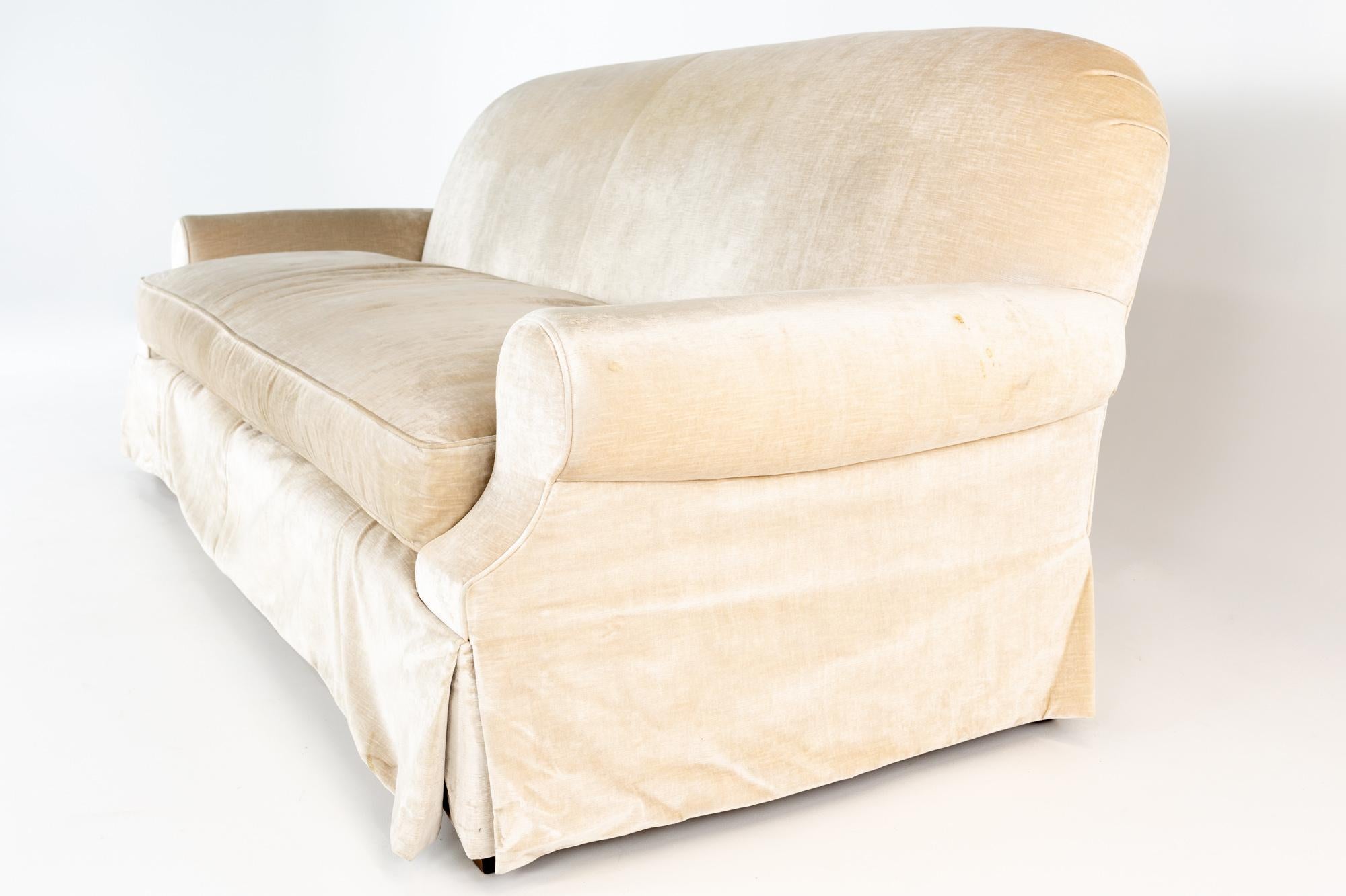 Swaim Contemporary Cremefarbenes Sofa aus Mohair im Zustand „Gut“ im Angebot in Countryside, IL