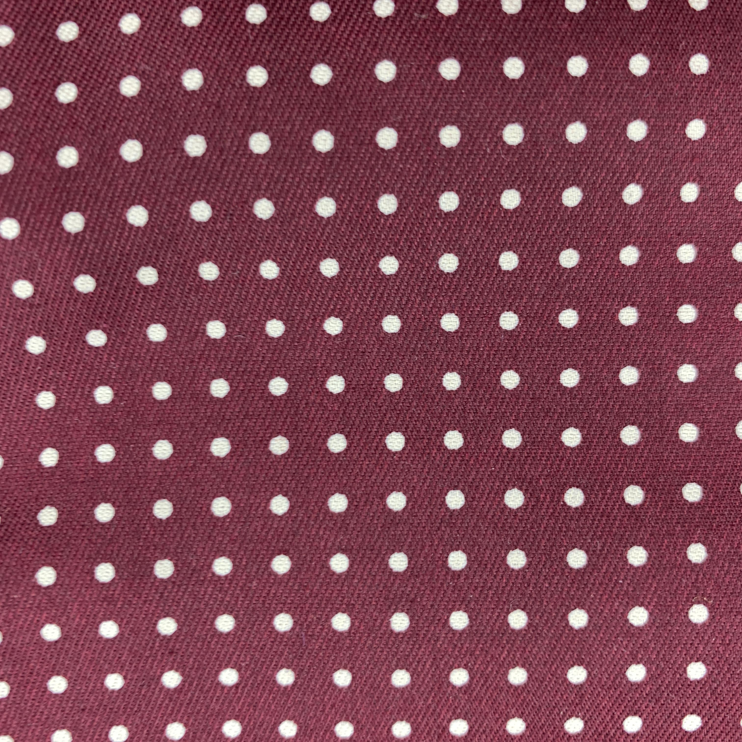 Brown SWAINE ADENEY BRIGG Dots Burgundy Silk Ascot Scarf