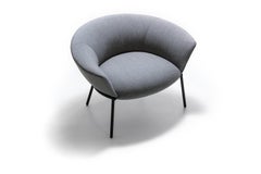 Swale Armchair in Super Upholstery with Pitch Black Base by Gordon Guillaumier