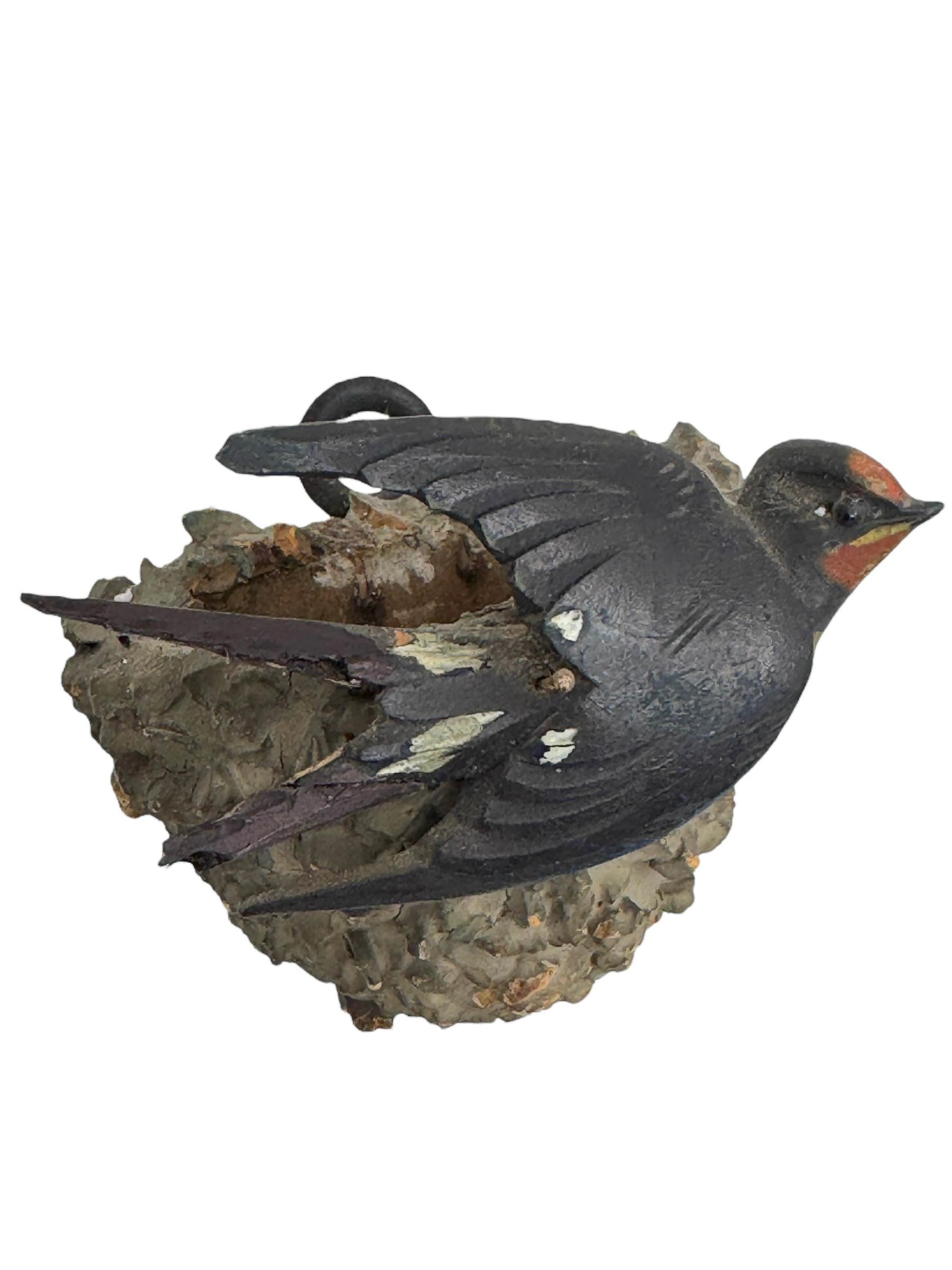 Nido de Golondrina Black Forest Soporte de Pared Antiguo Arte Popular 1890s Bosque negro