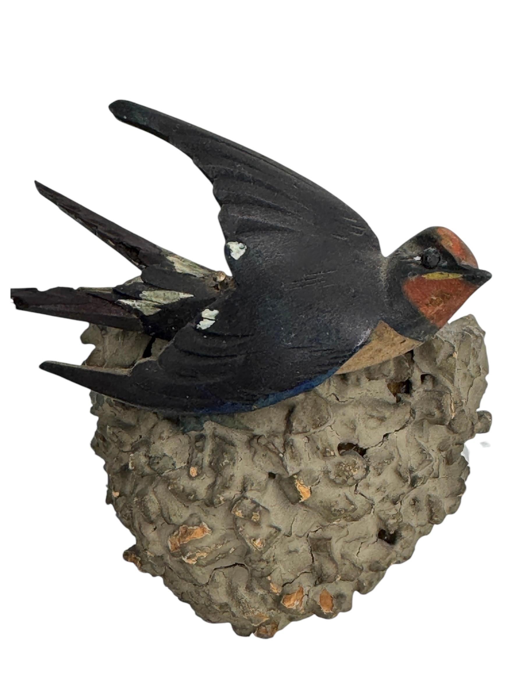 Nido de Golondrina Black Forest Soporte de Pared Antiguo Arte Popular 1890s en Bueno Estado en Nuernberg, DE