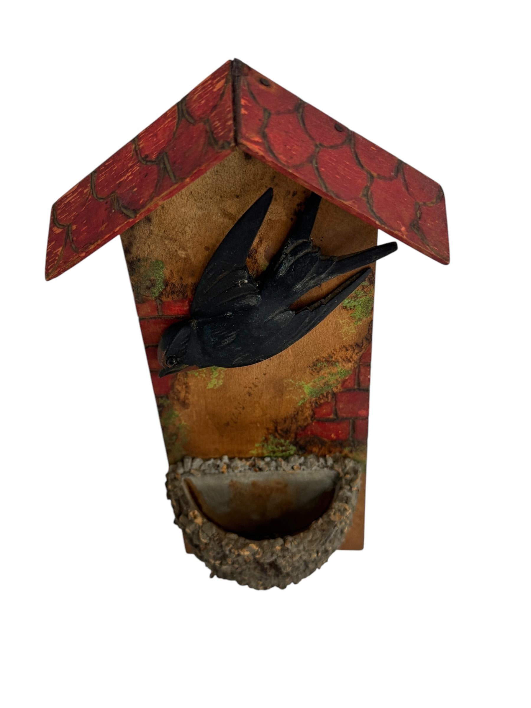 Nido de Golondrina Black Forest Soporte de Pared Antiguo Arte Popular 1900s Bosque negro en venta