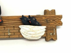 Swallow Nest Black Forest Key Rack Holder Wall Mount Vintage Folk Art